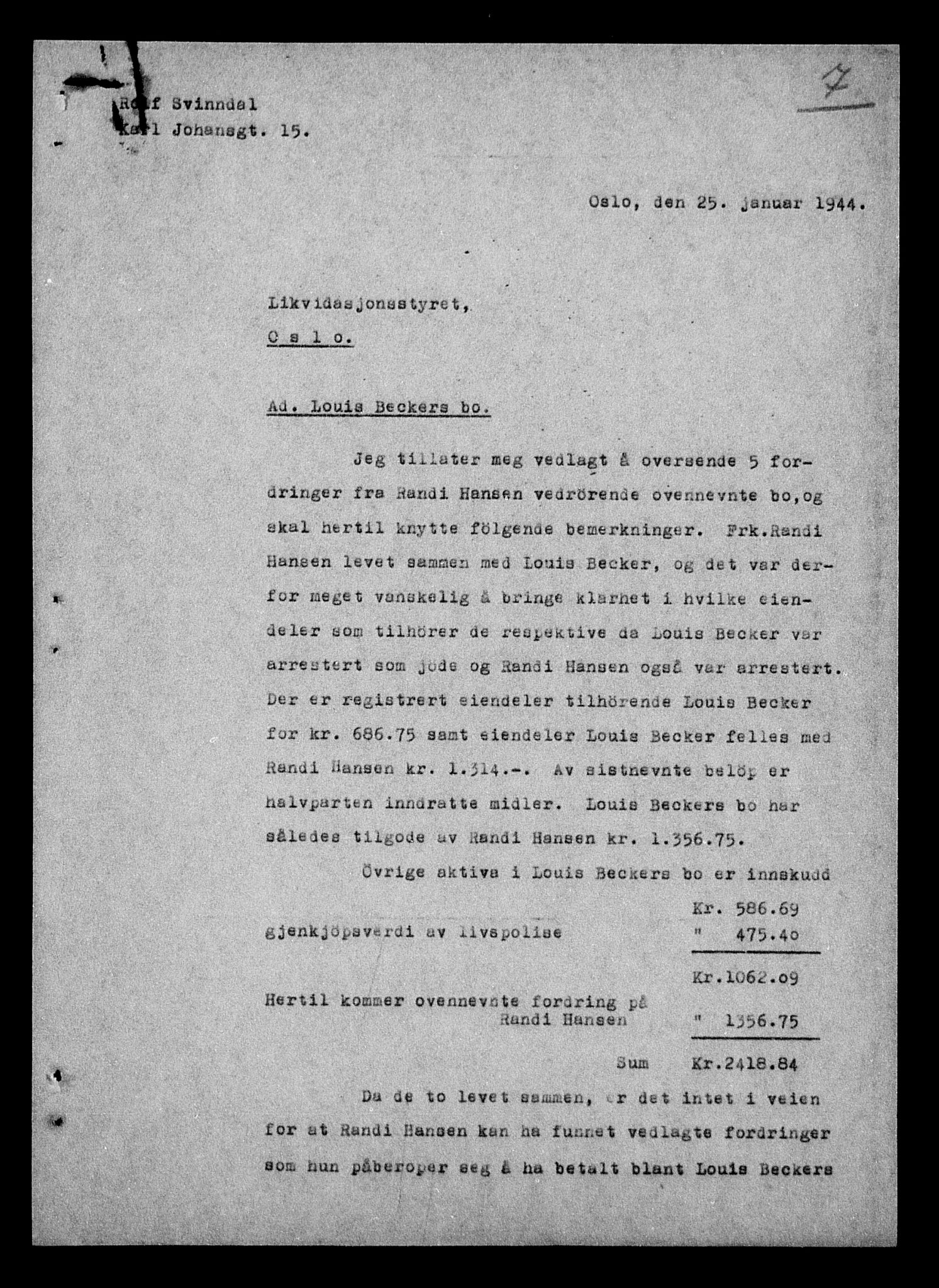 Justisdepartementet, Tilbakeføringskontoret for inndratte formuer, AV/RA-S-1564/H/Hc/Hcd/L0990: --, 1945-1947, s. 535