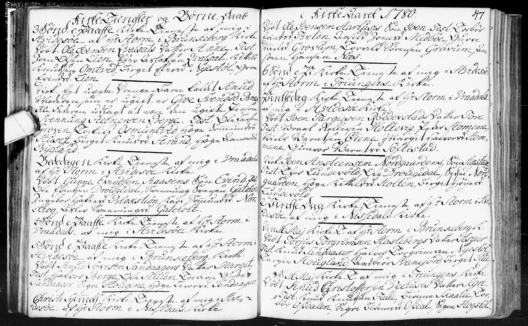 Kviteseid kirkebøker, SAKO/A-276/F/Fa/L0002: Ministerialbok nr. I 2, 1773-1786, s. 47
