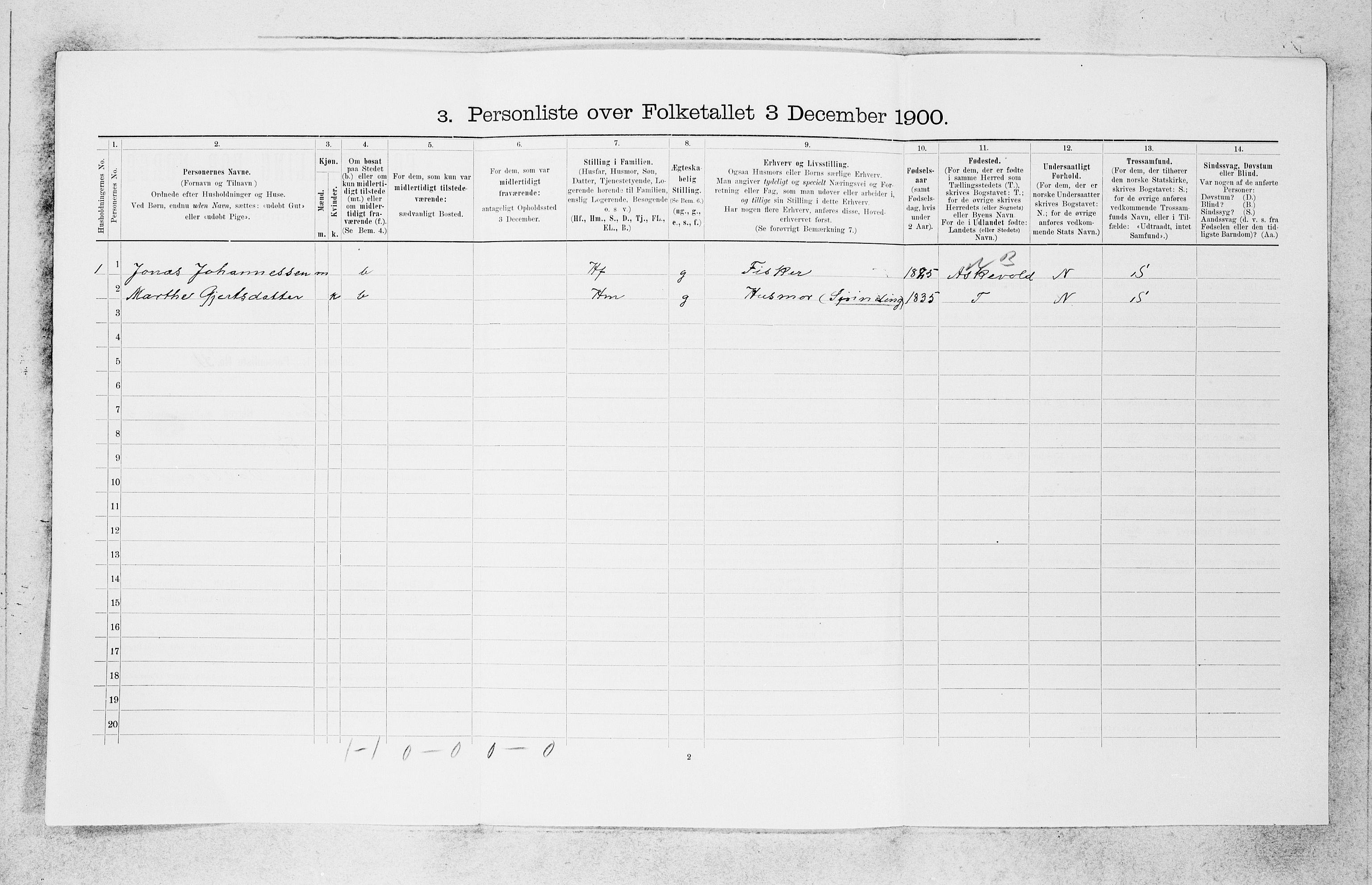 SAB, Folketelling 1900 for 1412 Solund herred, 1900, s. 353