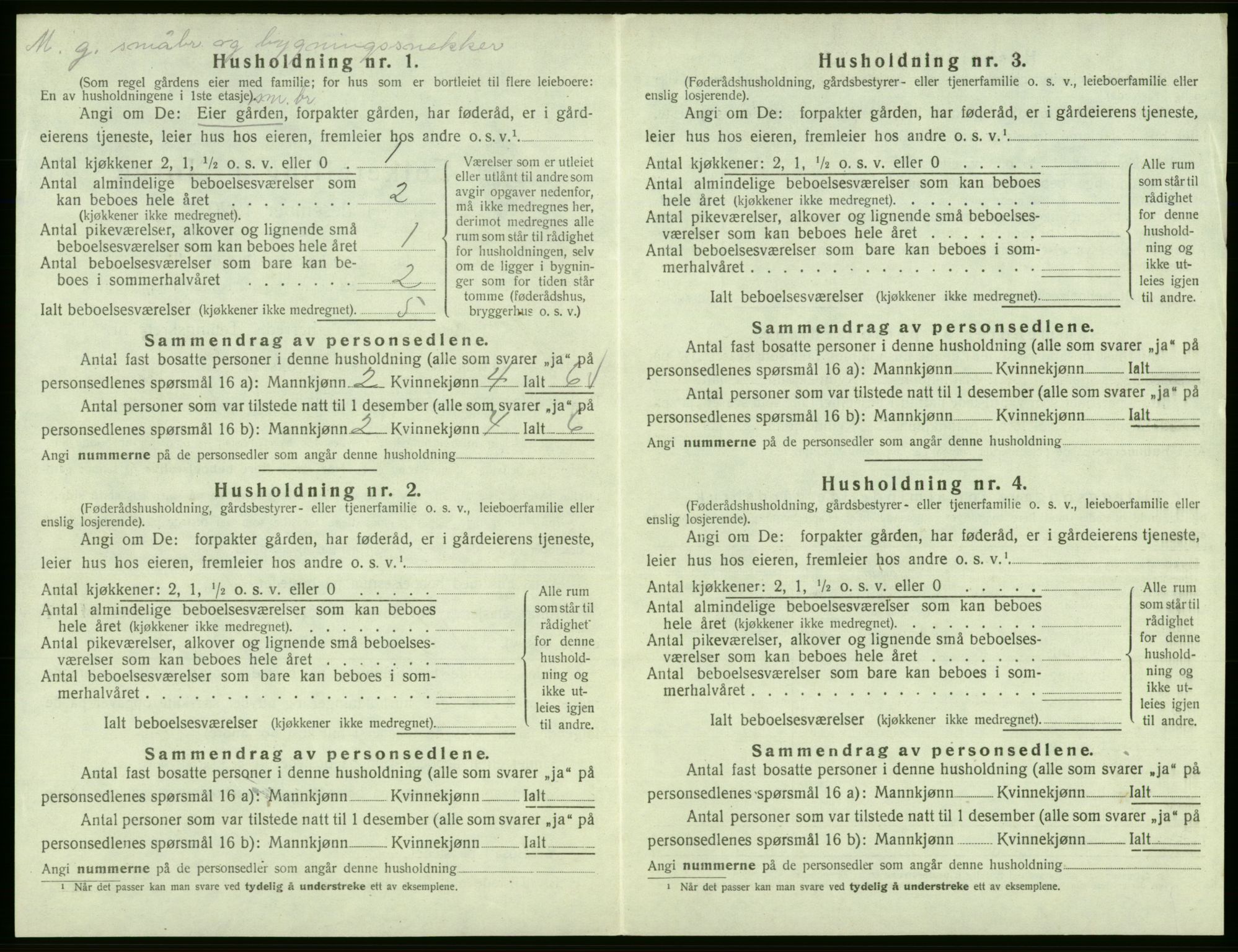 SAB, Folketelling 1920 for 1227 Jondal herred, 1920, s. 394