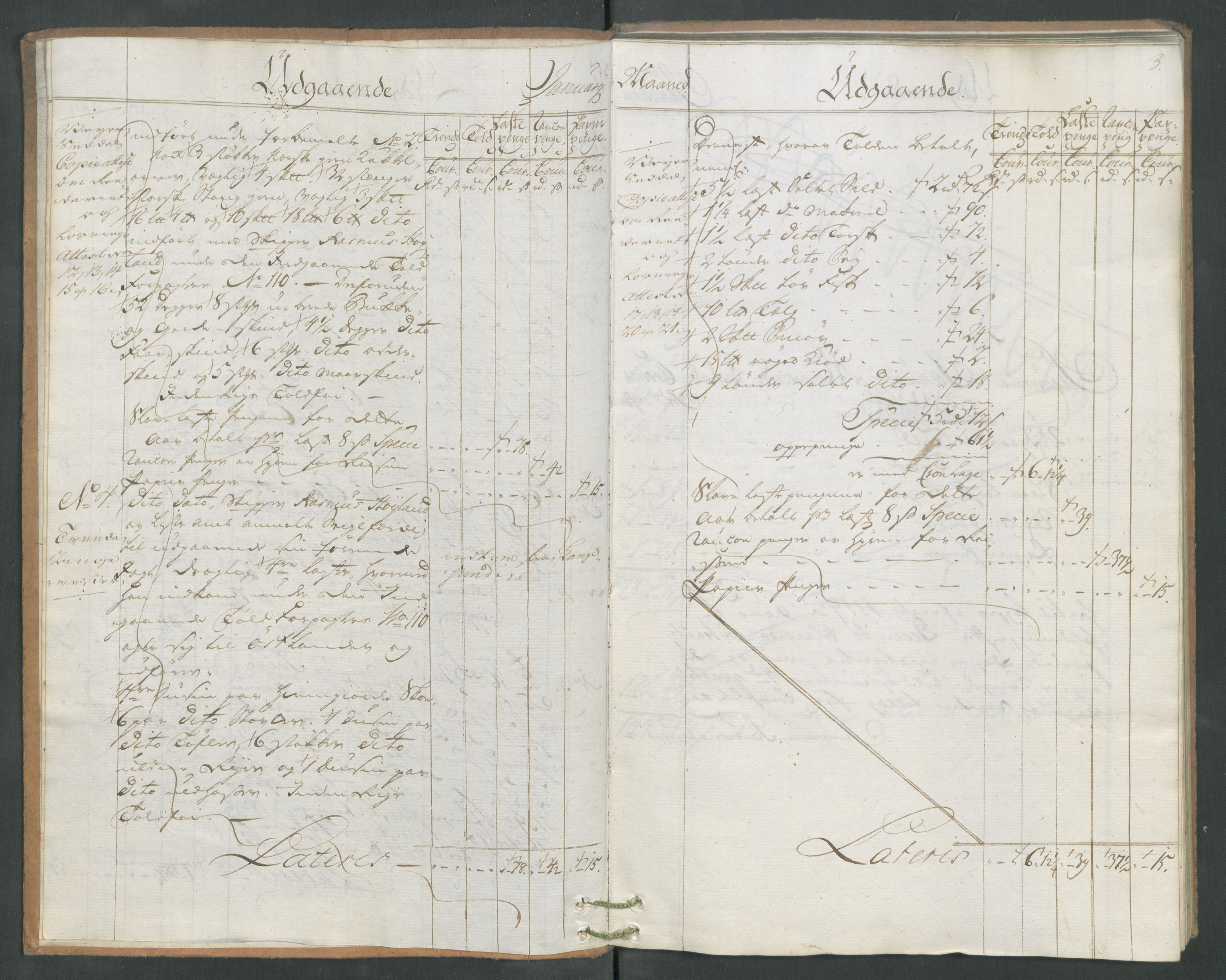 Generaltollkammeret, tollregnskaper, AV/RA-EA-5490/R19/L0019/0005: Tollregnskaper Flekkefjord / Utgående hovedtollbok, 1760