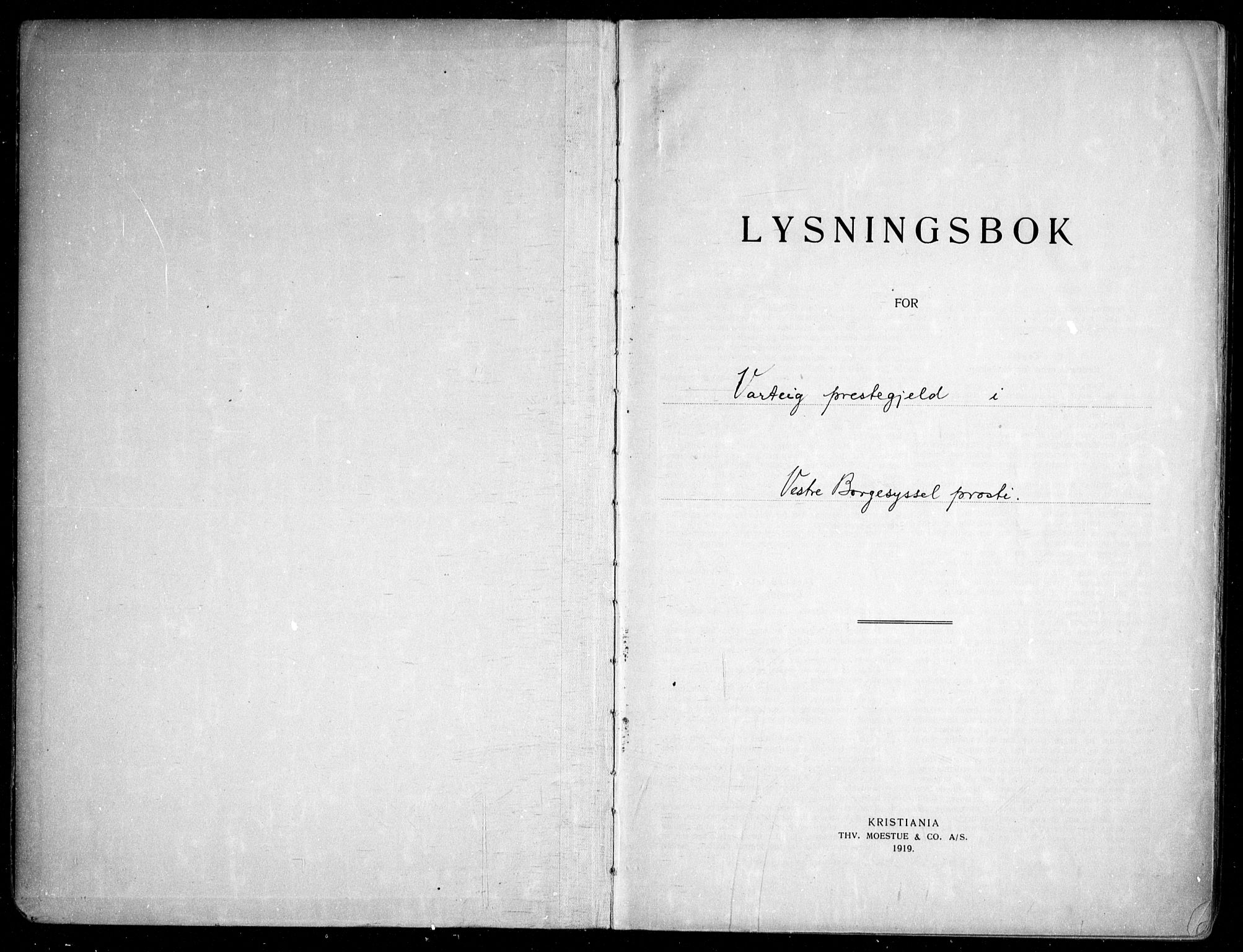 Varteig prestekontor Kirkebøker, SAO/A-10447a/H/Ha/L0002: Lysningsprotokoll nr. 2, 1919-1969