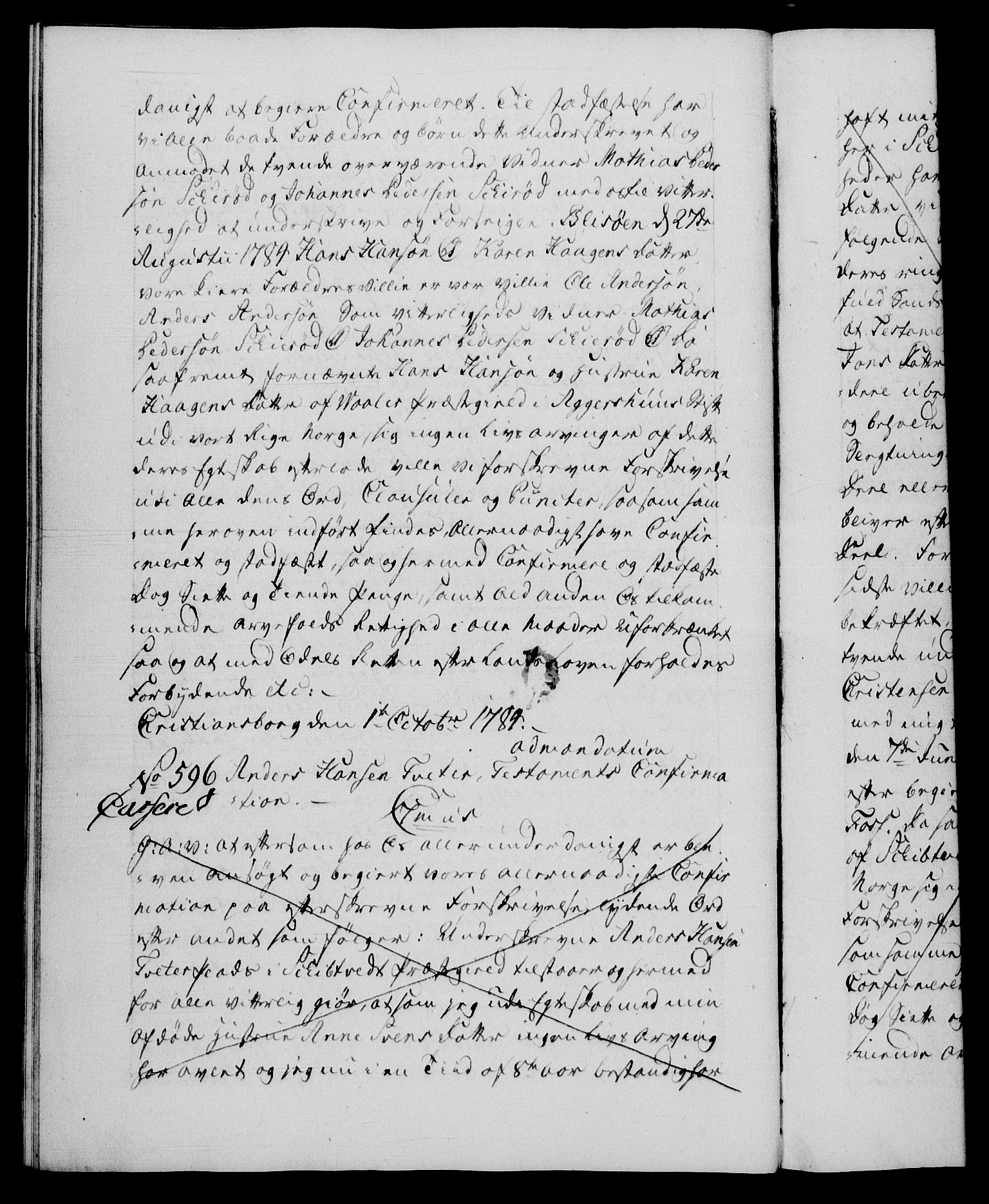 Danske Kanselli 1572-1799, RA/EA-3023/F/Fc/Fca/Fcaa/L0050: Norske registre, 1784-1785, s. 354b