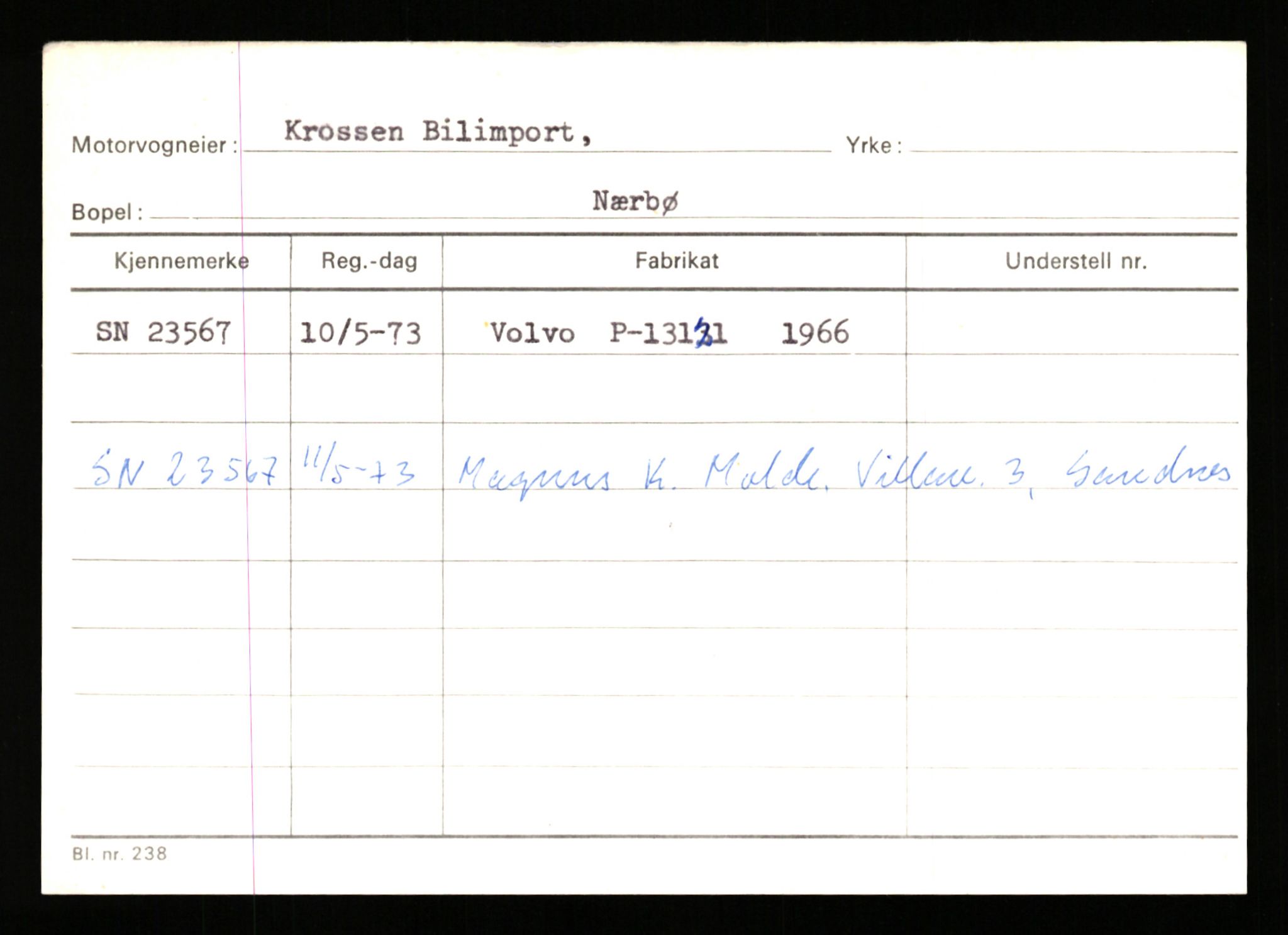 Stavanger trafikkstasjon, AV/SAST-A-101942/0/G/L0005: Registreringsnummer: 23000 - 34245, 1930-1971, s. 165