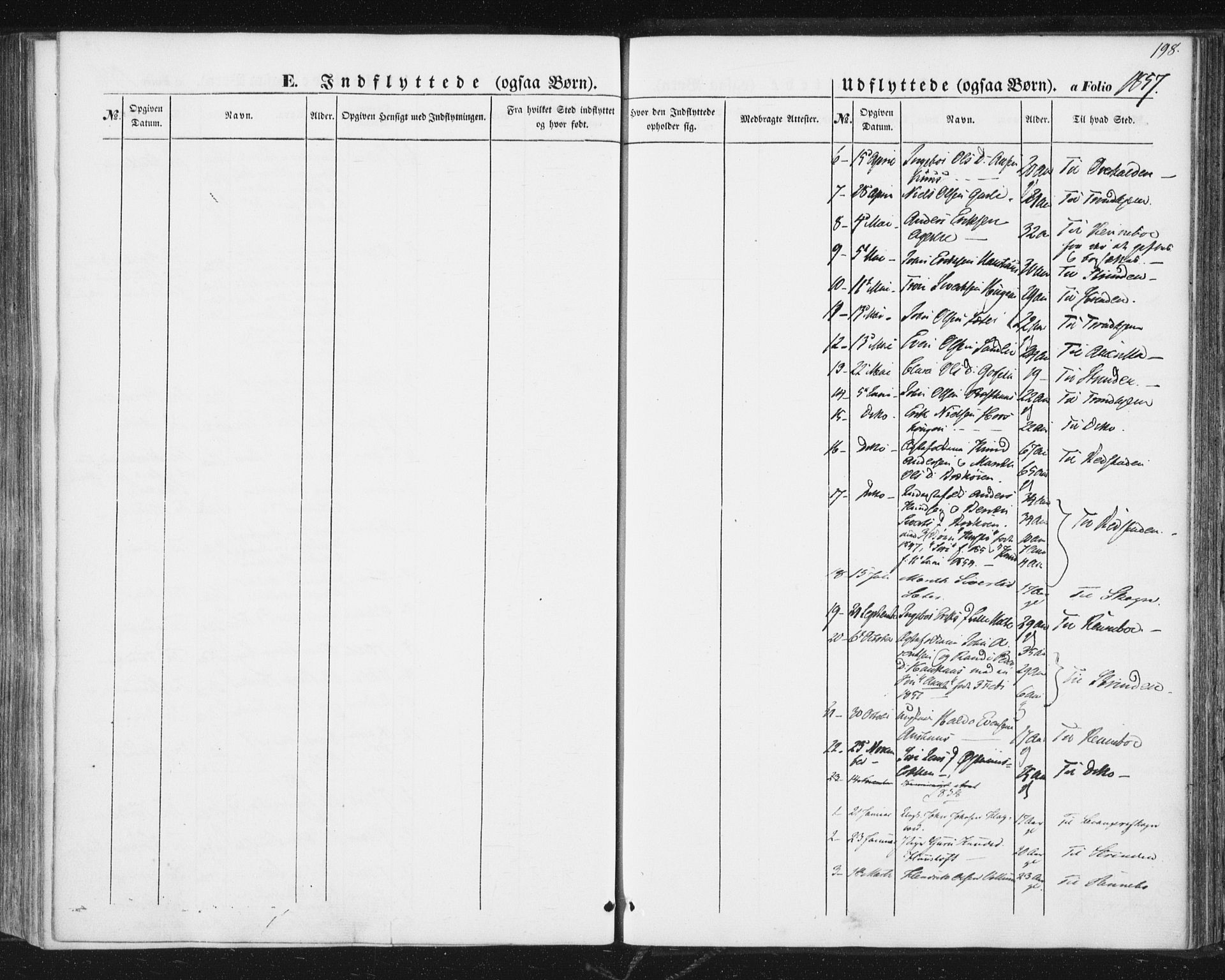 Ministerialprotokoller, klokkerbøker og fødselsregistre - Sør-Trøndelag, AV/SAT-A-1456/689/L1038: Ministerialbok nr. 689A03, 1848-1872, s. 198