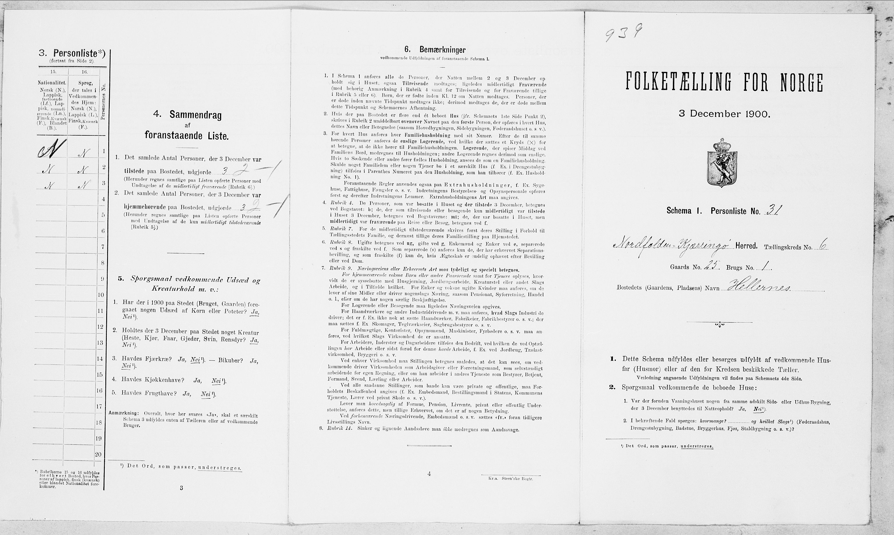 SAT, Folketelling 1900 for 1846 Nordfold-Kjerringøy herred, 1900, s. 630