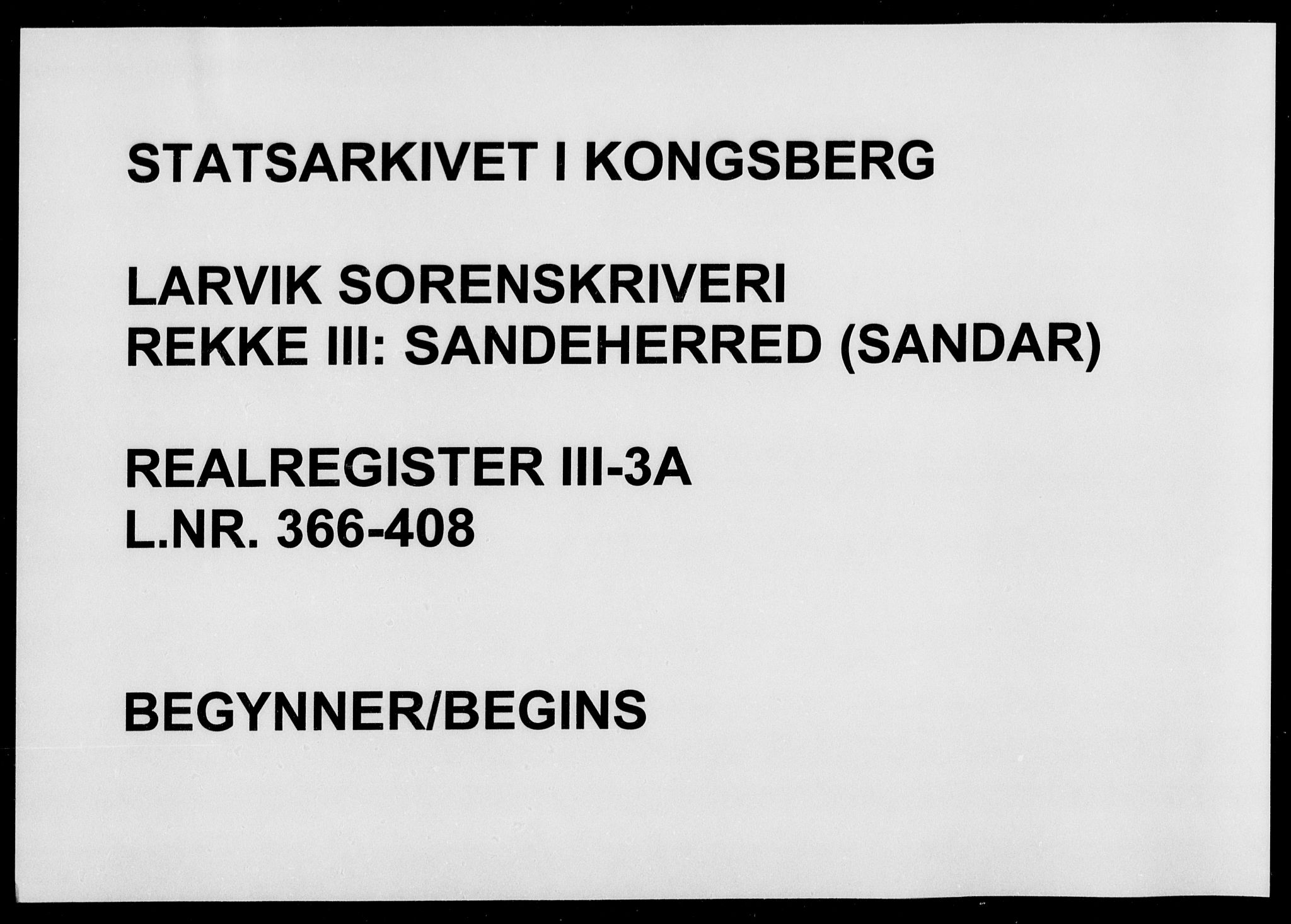 Larvik sorenskriveri, SAKO/A-83/G/Gb/Gbd/L0003a: Panteregister nr. III 3a