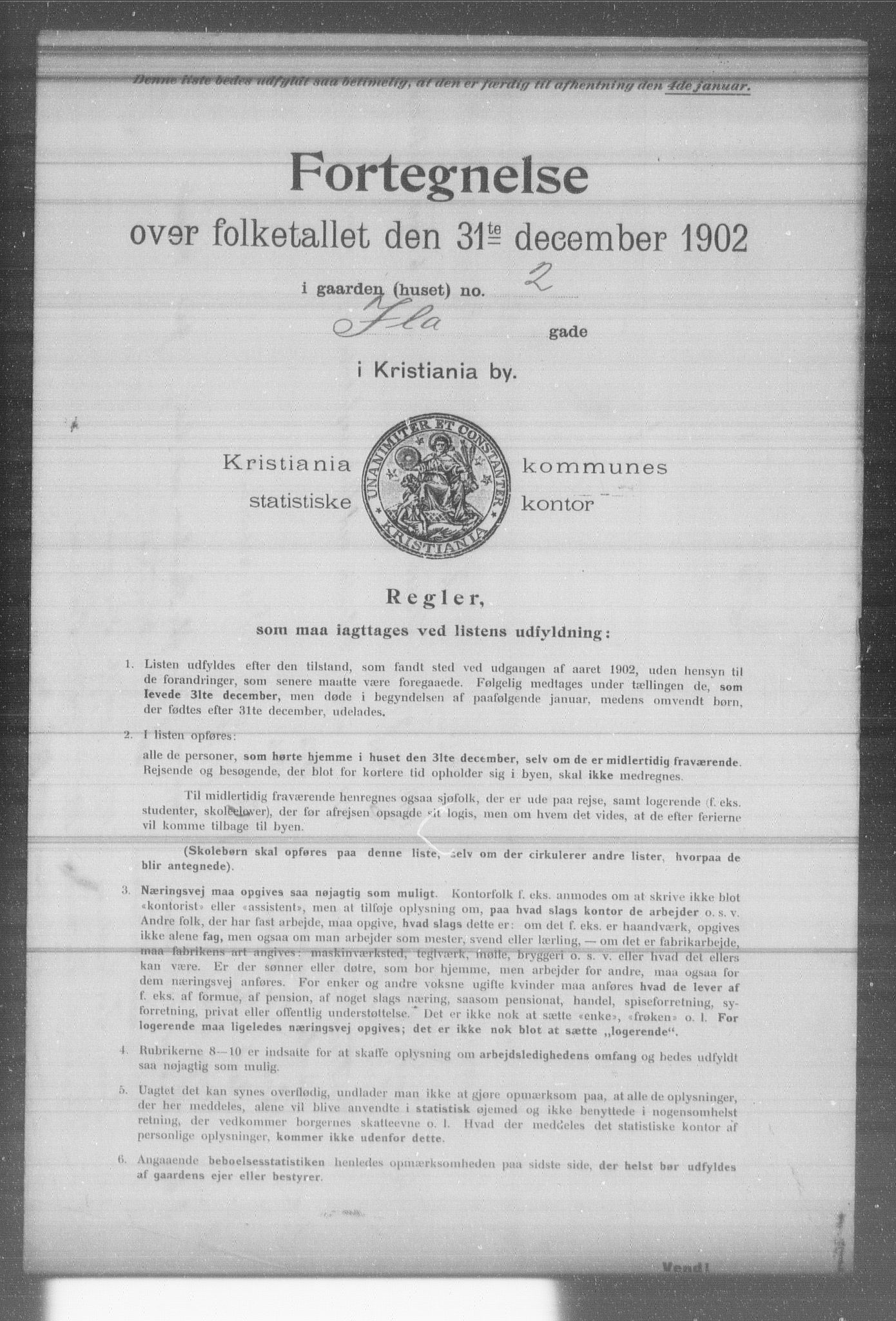 OBA, Kommunal folketelling 31.12.1902 for Kristiania kjøpstad, 1902, s. 8182