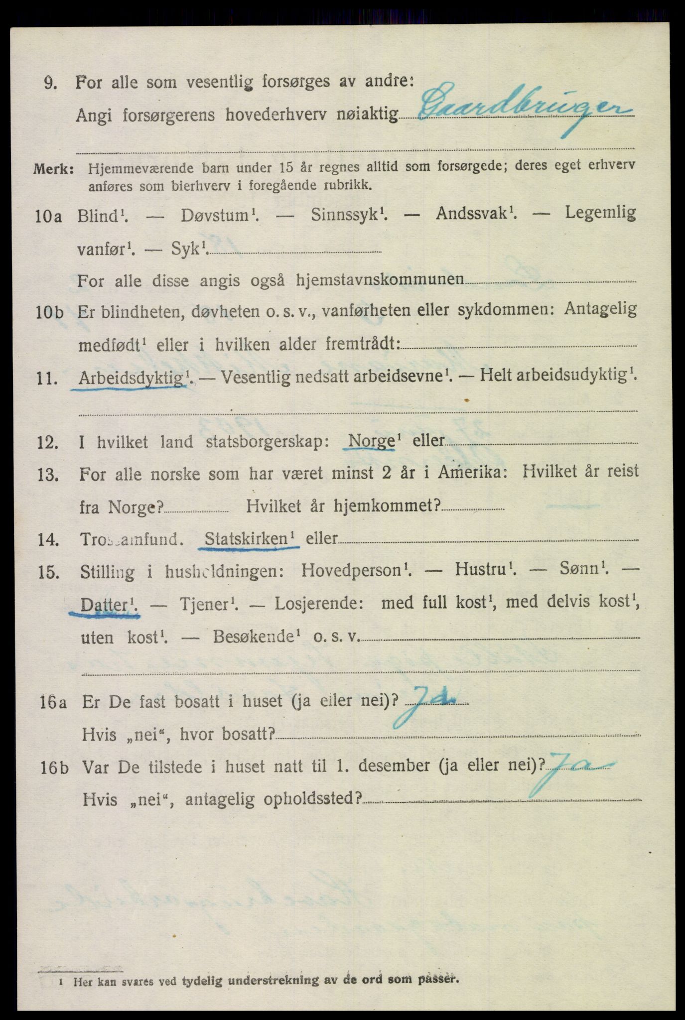 SAK, Folketelling 1920 for 0924 Landvik herred, 1920, s. 1807