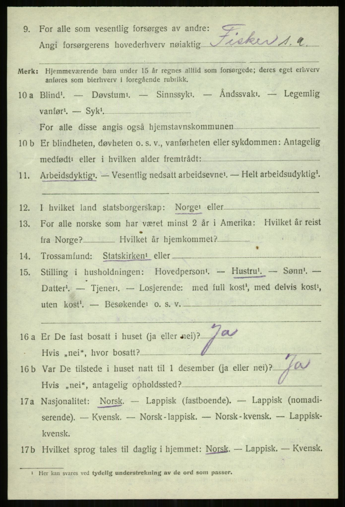 SATØ, Folketelling 1920 for 1931 Lenvik herred, 1920, s. 2789