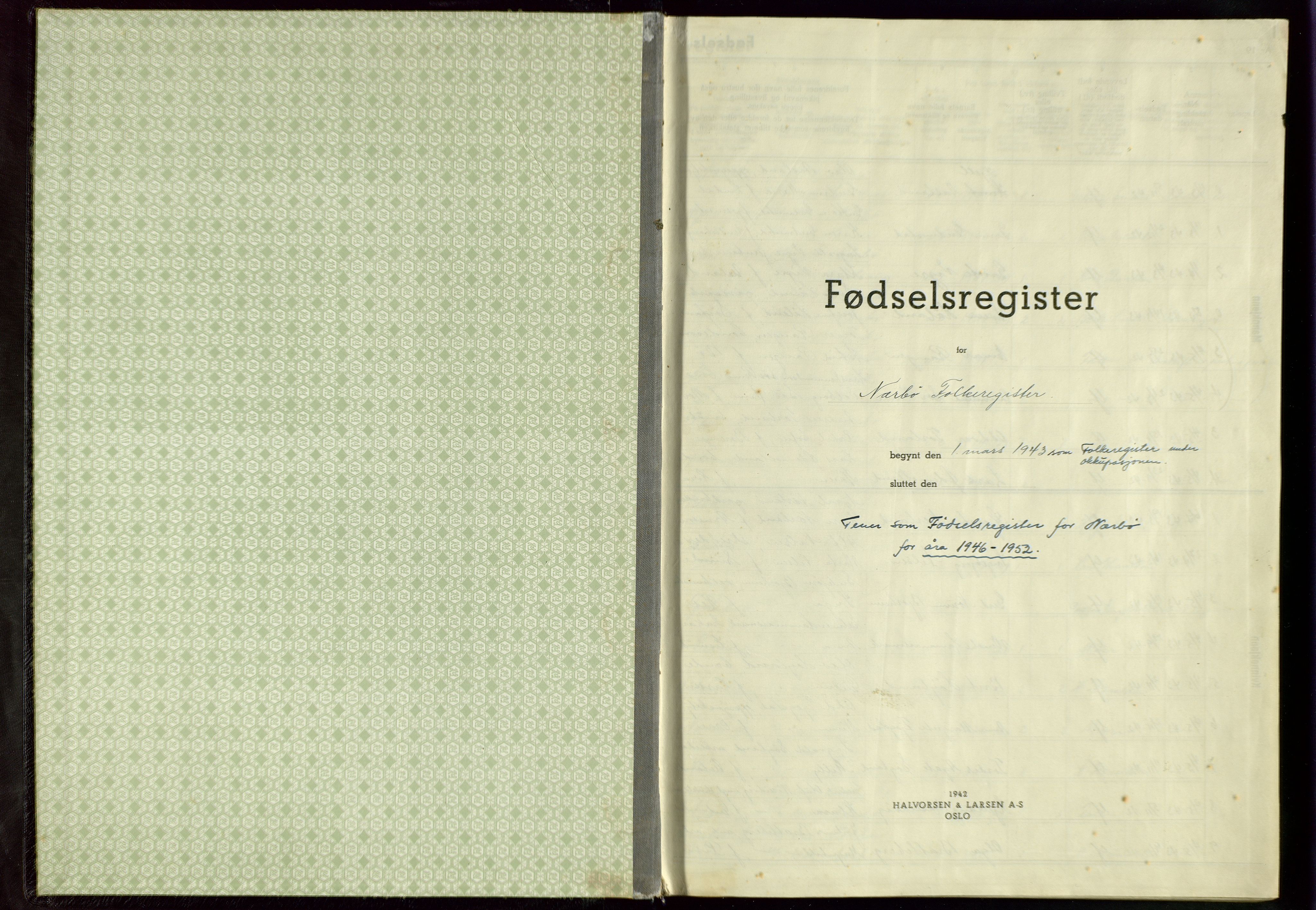 Hå sokneprestkontor, SAST/A-101801/002/C/L0002: Fødselsregister nr. 2, 1946-1952