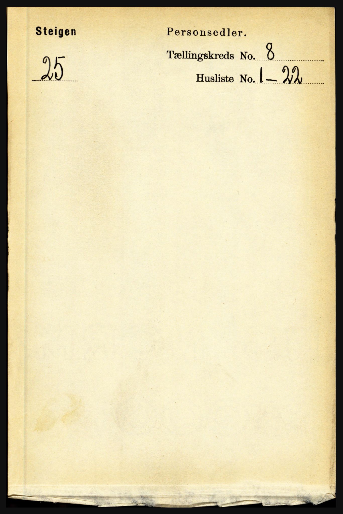 RA, Folketelling 1891 for 1848 Steigen herred, 1891, s. 2605