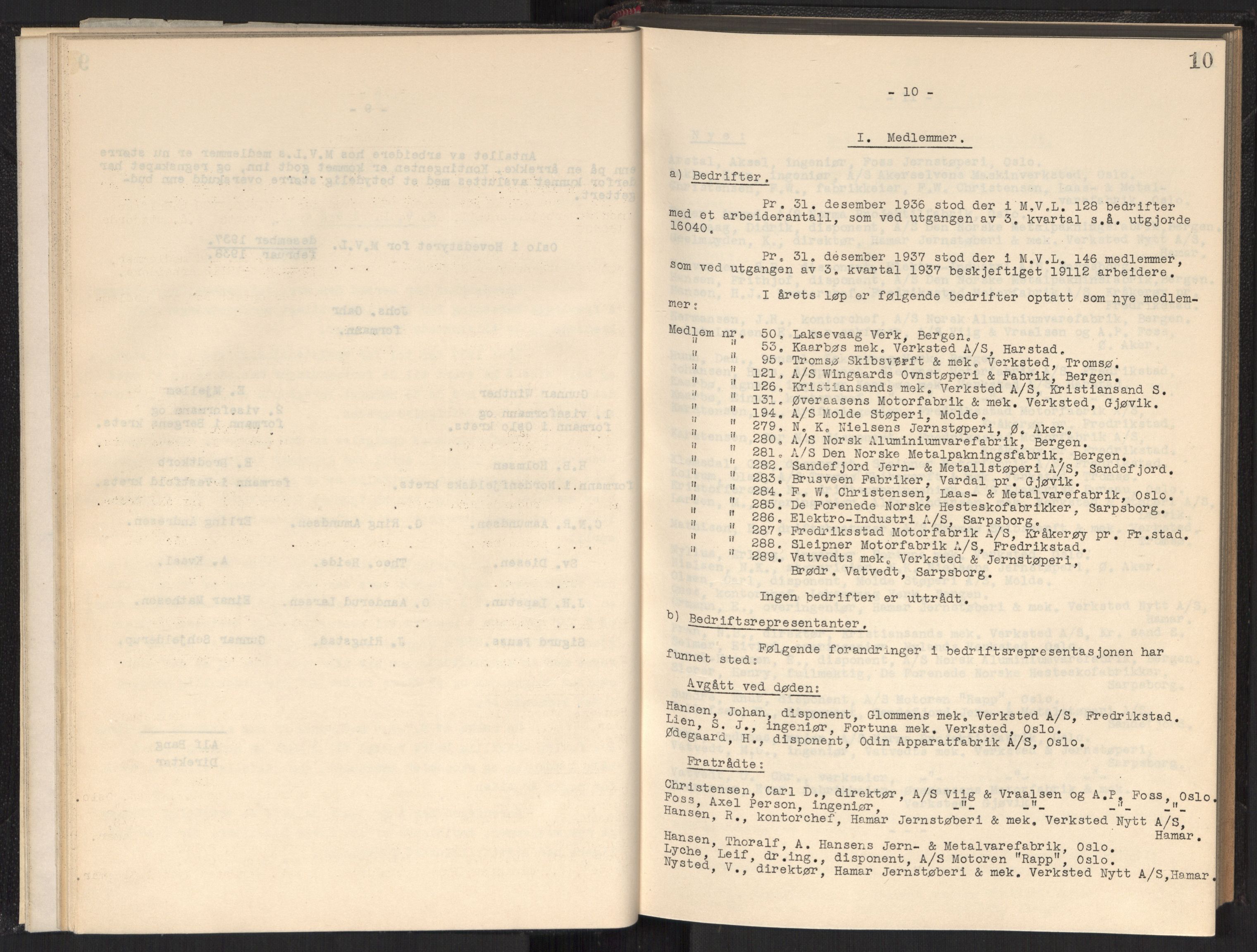 Teknologibedriftenes Landsforening TBL, AV/RA-PA-1700/A/Ad/L0006: Årsberetning med register, 1937-1943, s. 10