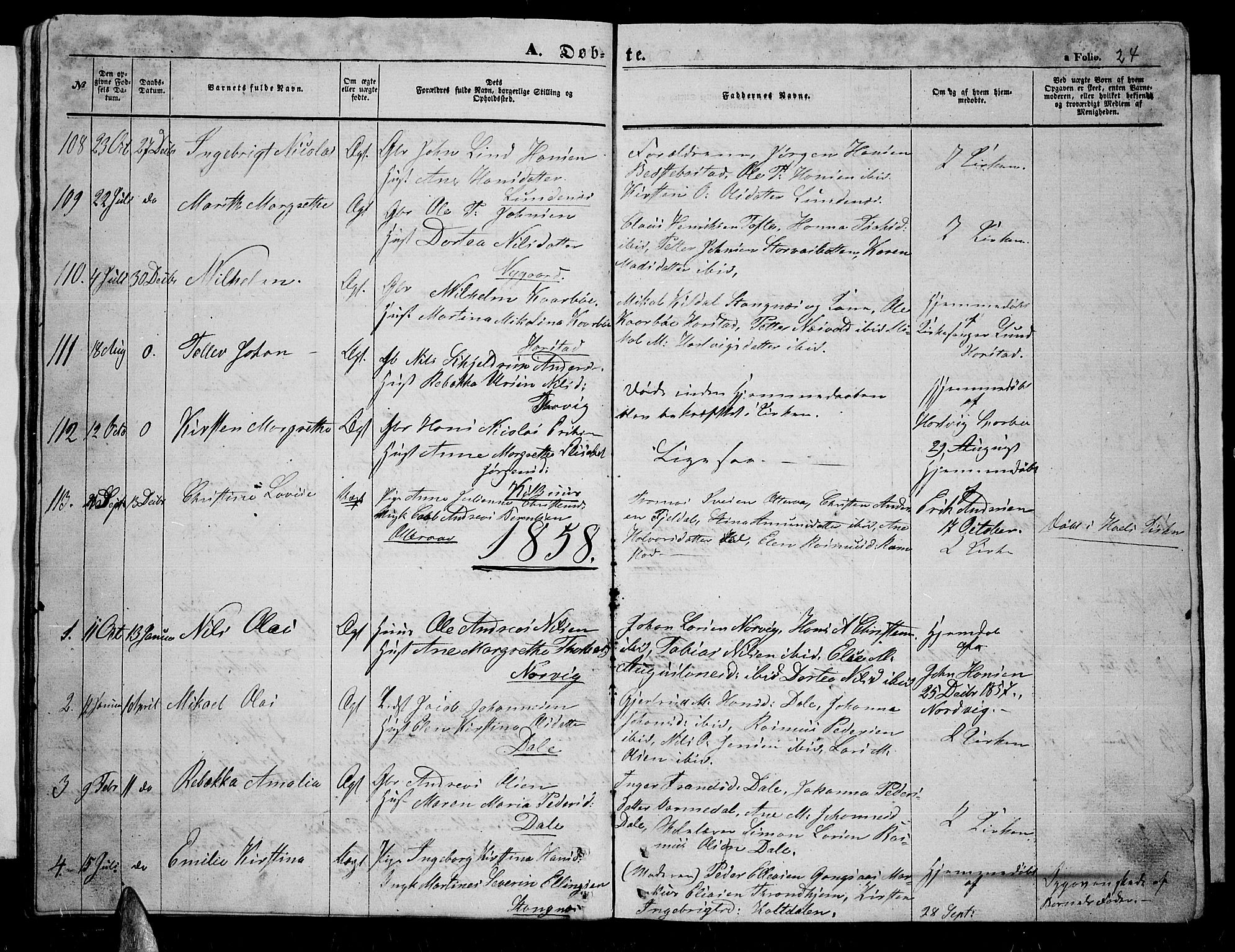 Trondenes sokneprestkontor, AV/SATØ-S-1319/H/Hb/L0007klokker: Klokkerbok nr. 7, 1855-1862, s. 24