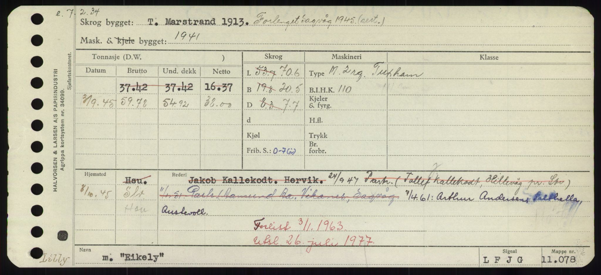 Sjøfartsdirektoratet med forløpere, Skipsmålingen, RA/S-1627/H/Hd/L0009: Fartøy, E, s. 159