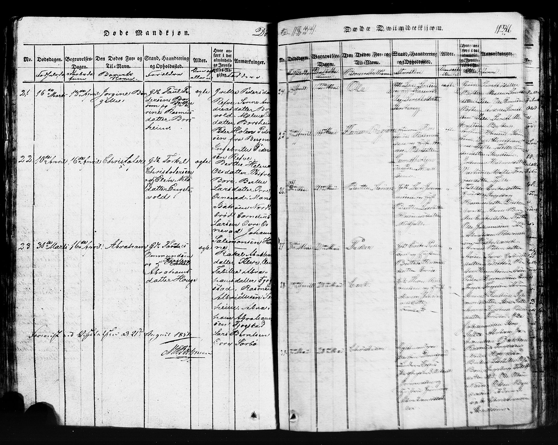 Klepp sokneprestkontor, AV/SAST-A-101803/001/3/30BB/L0001: Klokkerbok nr.  B 1, 1816-1859, s. 136