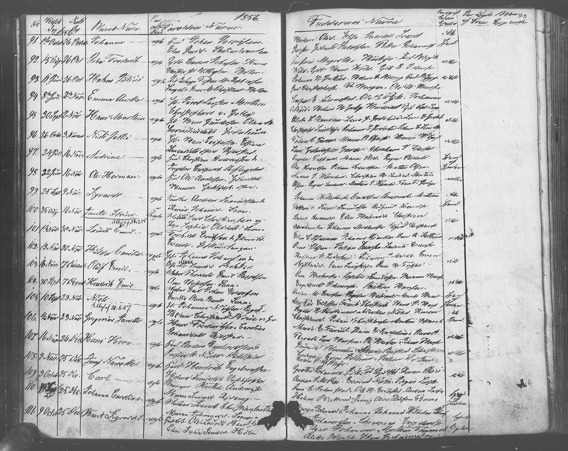 Vestby prestekontor Kirkebøker, AV/SAO-A-10893/F/Fa/L0007: Ministerialbok nr. I 7, 1850-1862, s. 43