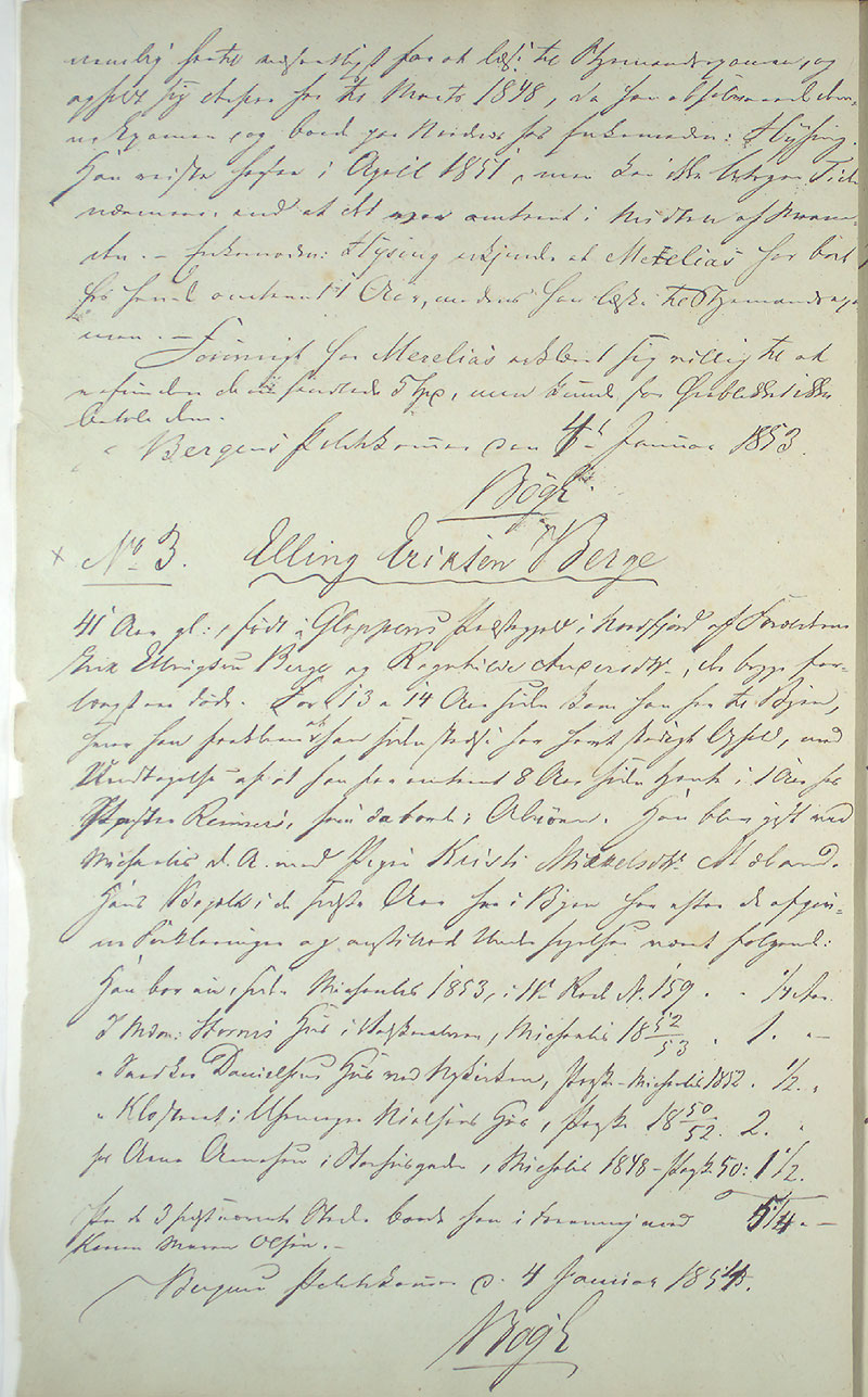Bergen politikammer / politidistrikt, AV/SAB-A-60401/I/Ic, 1854-1856