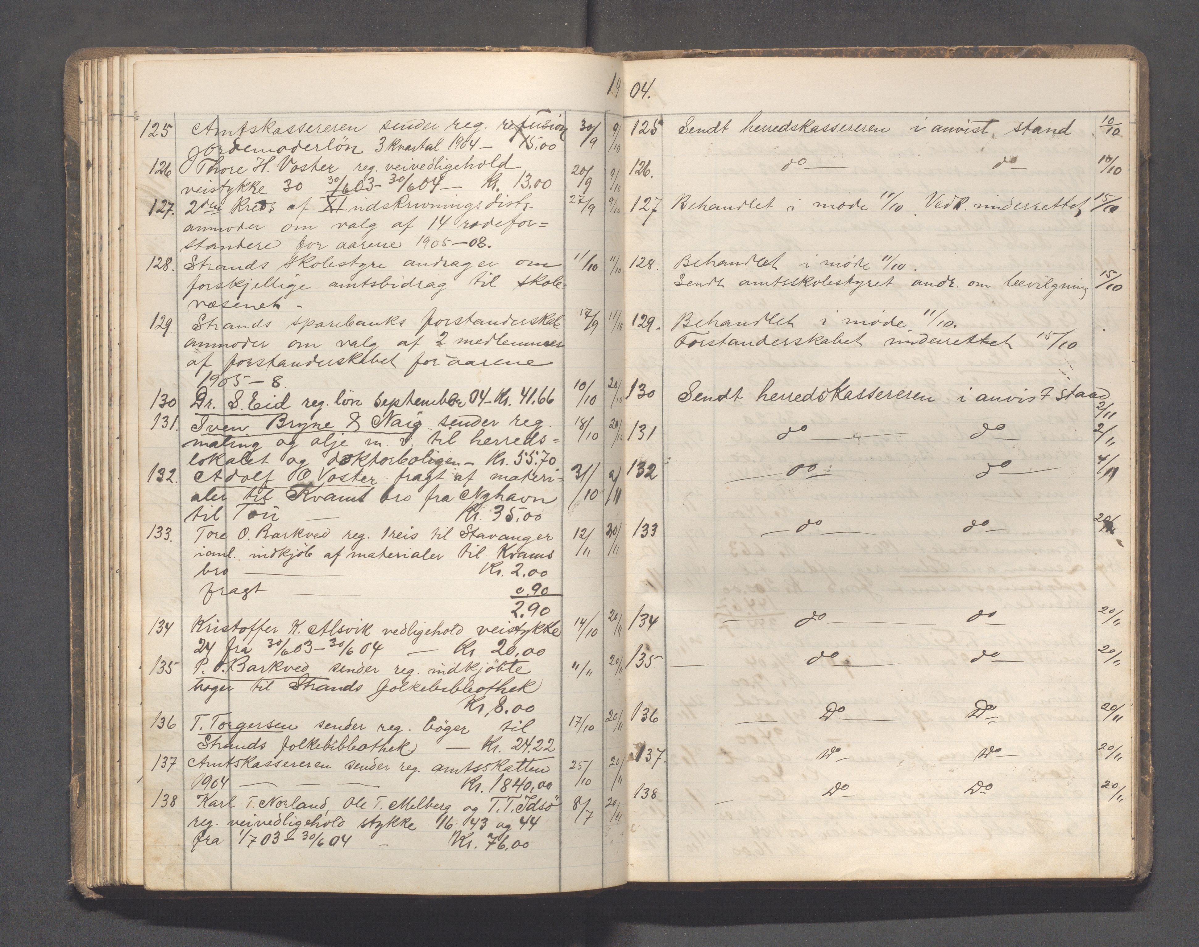 Strand kommune - Formannskapet/Rådmannskontoret, IKAR/A-104/C/Ca/L0002: Journal, 1900-1911, s. 70
