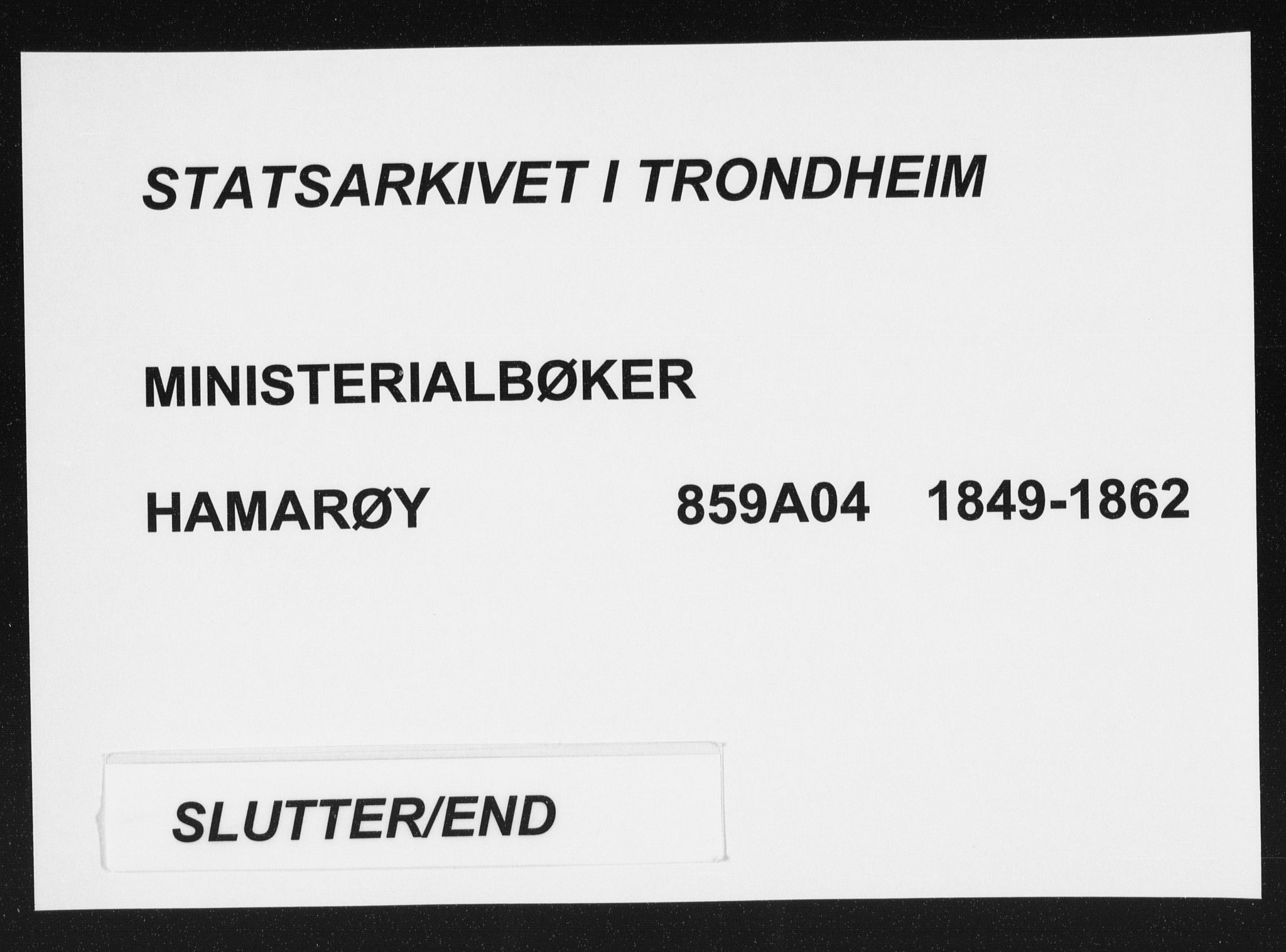 Ministerialprotokoller, klokkerbøker og fødselsregistre - Nordland, AV/SAT-A-1459/859/L0844: Ministerialbok nr. 859A04, 1849-1862