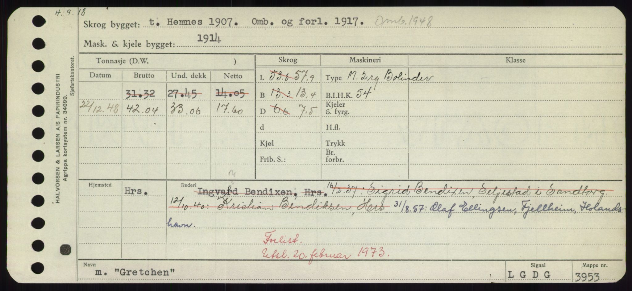 Sjøfartsdirektoratet med forløpere, Skipsmålingen, RA/S-1627/H/Hd/L0013: Fartøy, Gne-Gås, s. 215