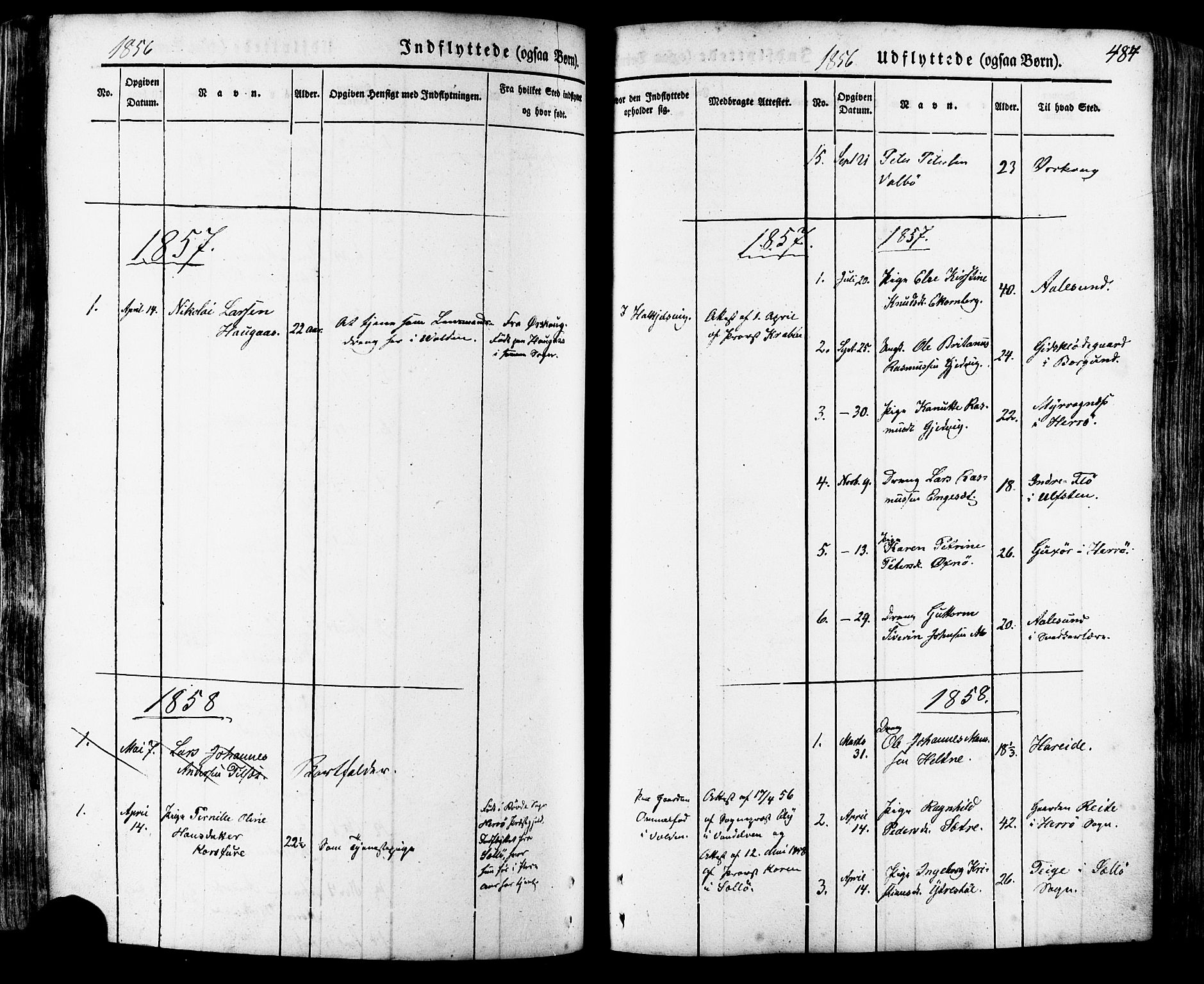 Ministerialprotokoller, klokkerbøker og fødselsregistre - Møre og Romsdal, SAT/A-1454/511/L0140: Ministerialbok nr. 511A07, 1851-1878, s. 484