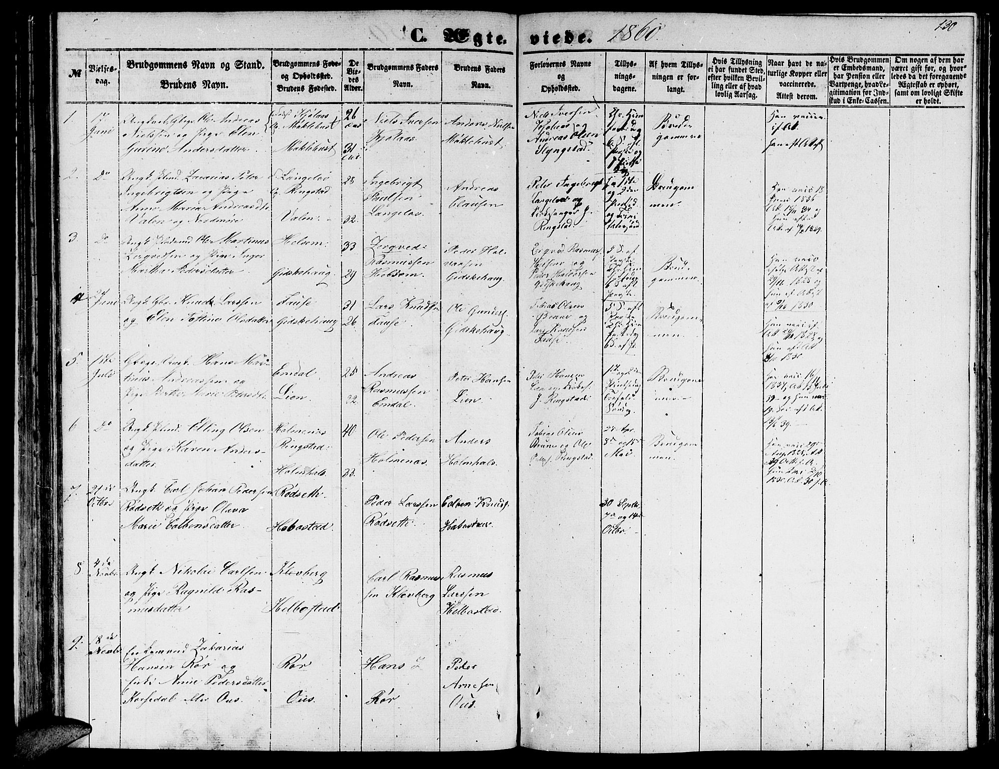 Ministerialprotokoller, klokkerbøker og fødselsregistre - Møre og Romsdal, SAT/A-1454/520/L0291: Klokkerbok nr. 520C03, 1854-1881, s. 130