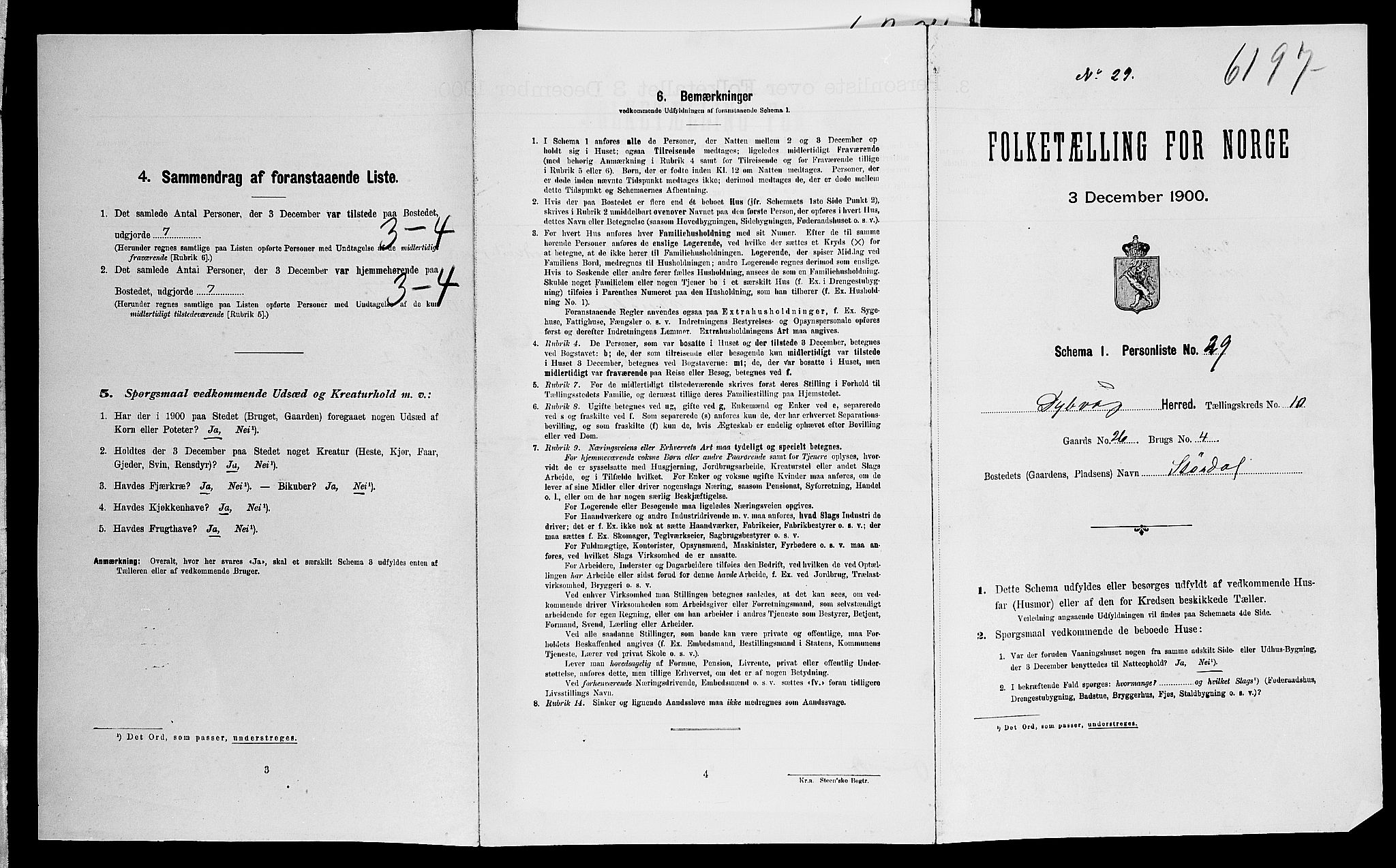 SAK, Folketelling 1900 for 0915 Dypvåg herred, 1900, s. 1116