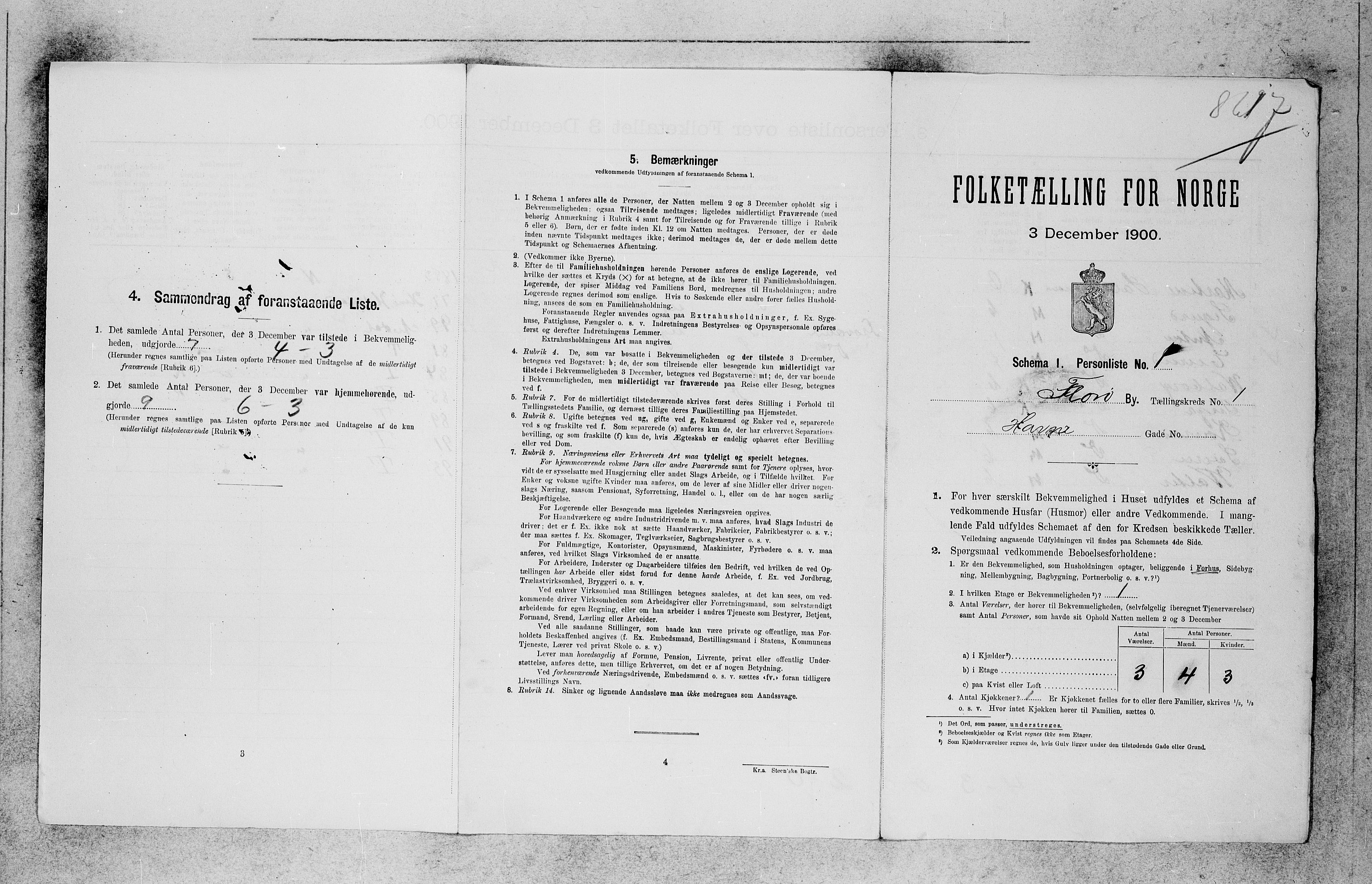 SAB, Folketelling 1900 for 1401 Florø ladested, 1900, s. 27