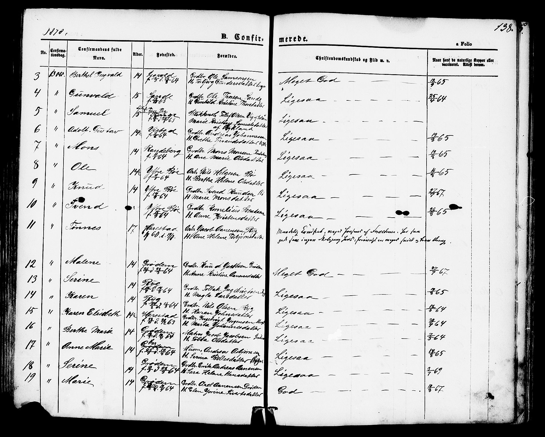 Hetland sokneprestkontor, AV/SAST-A-101826/30/30BA/L0004: Ministerialbok nr. A 4, 1862-1881, s. 138