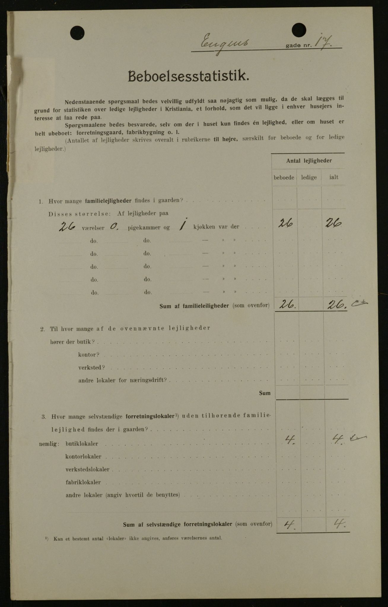 OBA, Kommunal folketelling 1.2.1908 for Kristiania kjøpstad, 1908, s. 19980