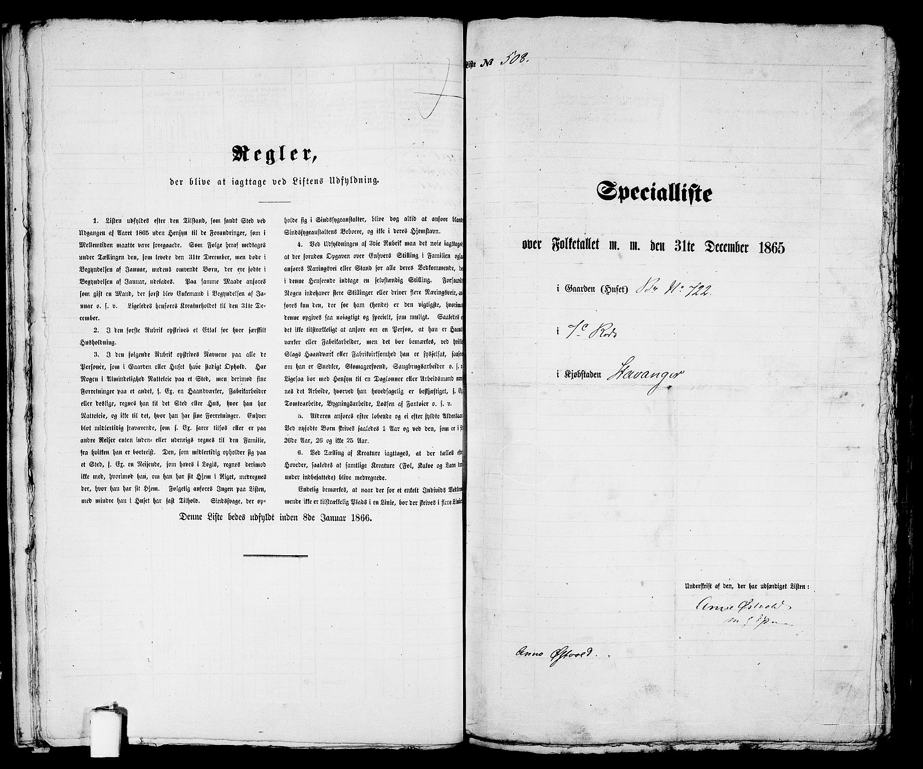 RA, Folketelling 1865 for 1103 Stavanger kjøpstad, 1865, s. 1045