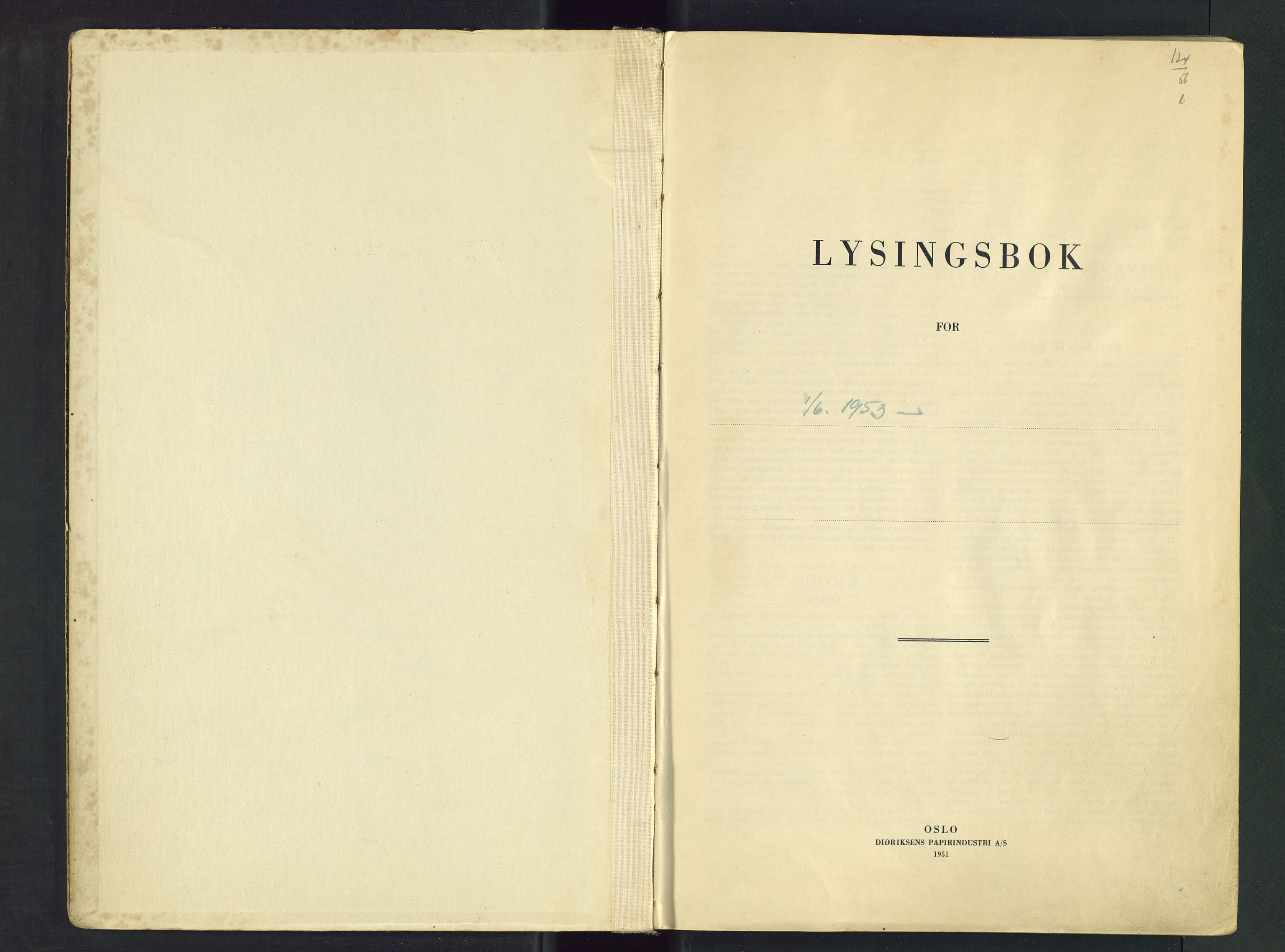 Haugesund sokneprestkontor, SAST/A -101863/I/Ie/L0012: Lysningsprotokoll nr. 12, 1953-1958