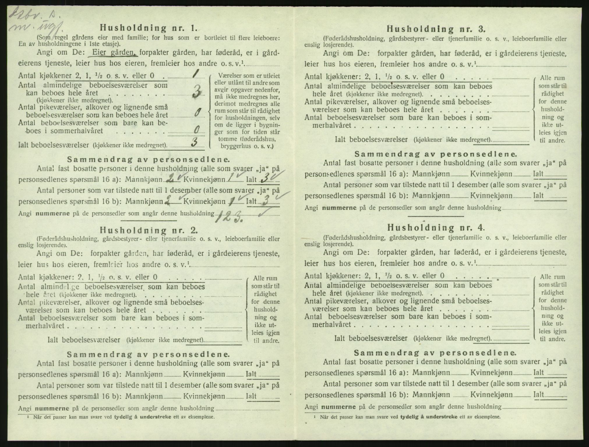 SAKO, Folketelling 1920 for 0725 Tjølling herred, 1920, s. 1050