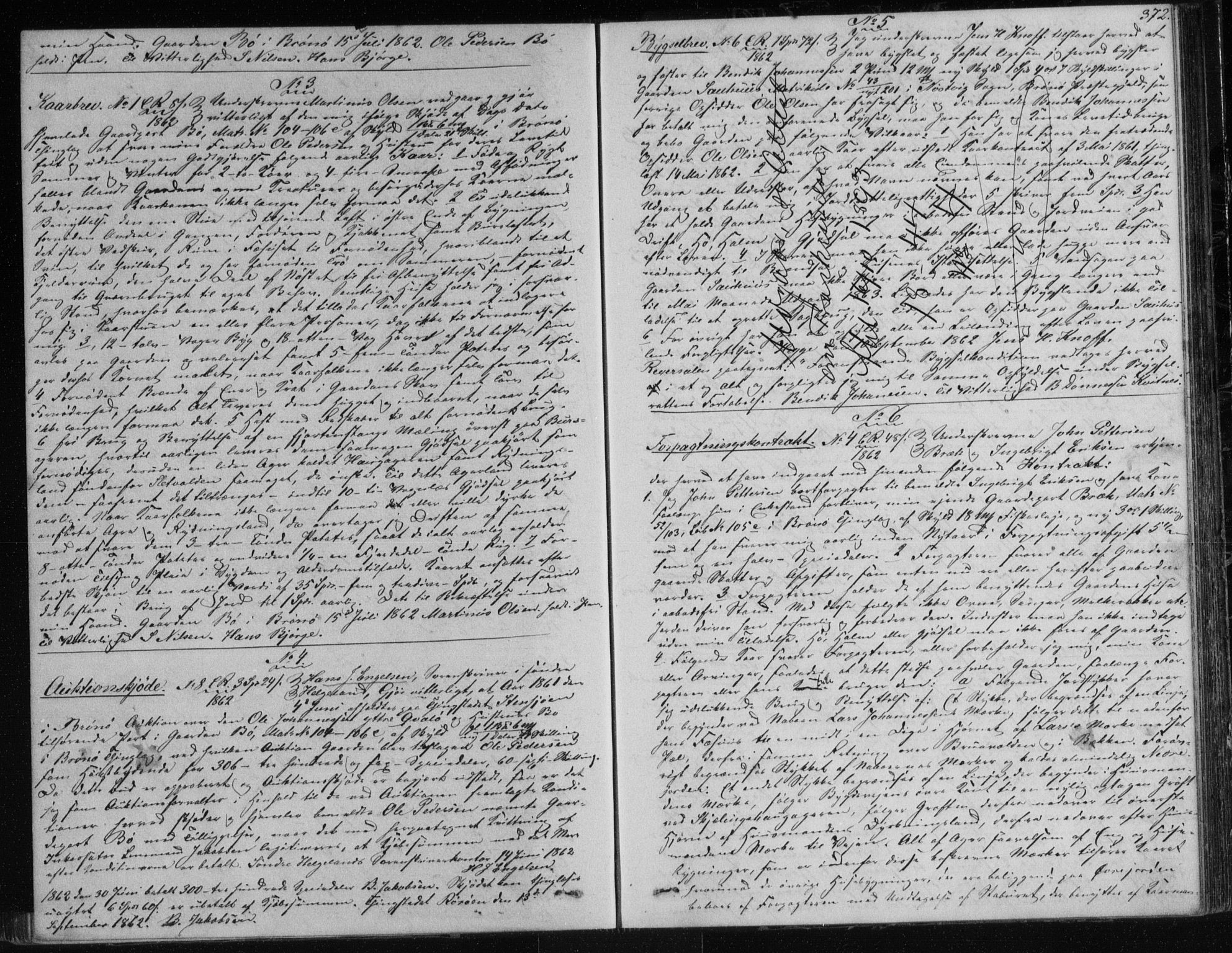Søndre Helgeland sorenskriveri, AV/SAT-A-4575/1/2/2C/L0001: Pantebok nr. 12, 1860-1864, s. 372
