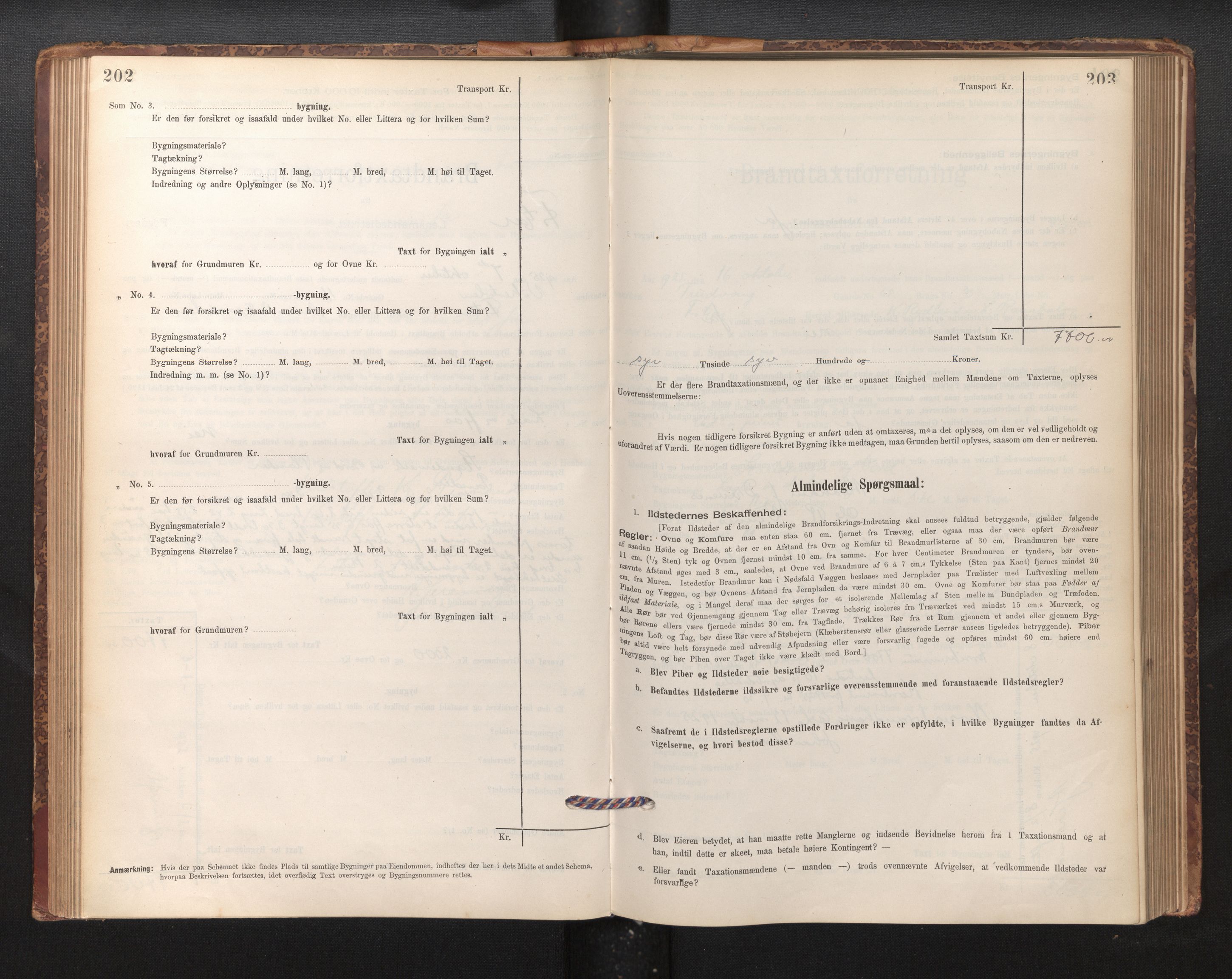 Lensmannen i Fitjar, SAB/A-32001/0012/L0001: Branntakstprotokoll, skjematakst, 1895-1948, s. 202-203