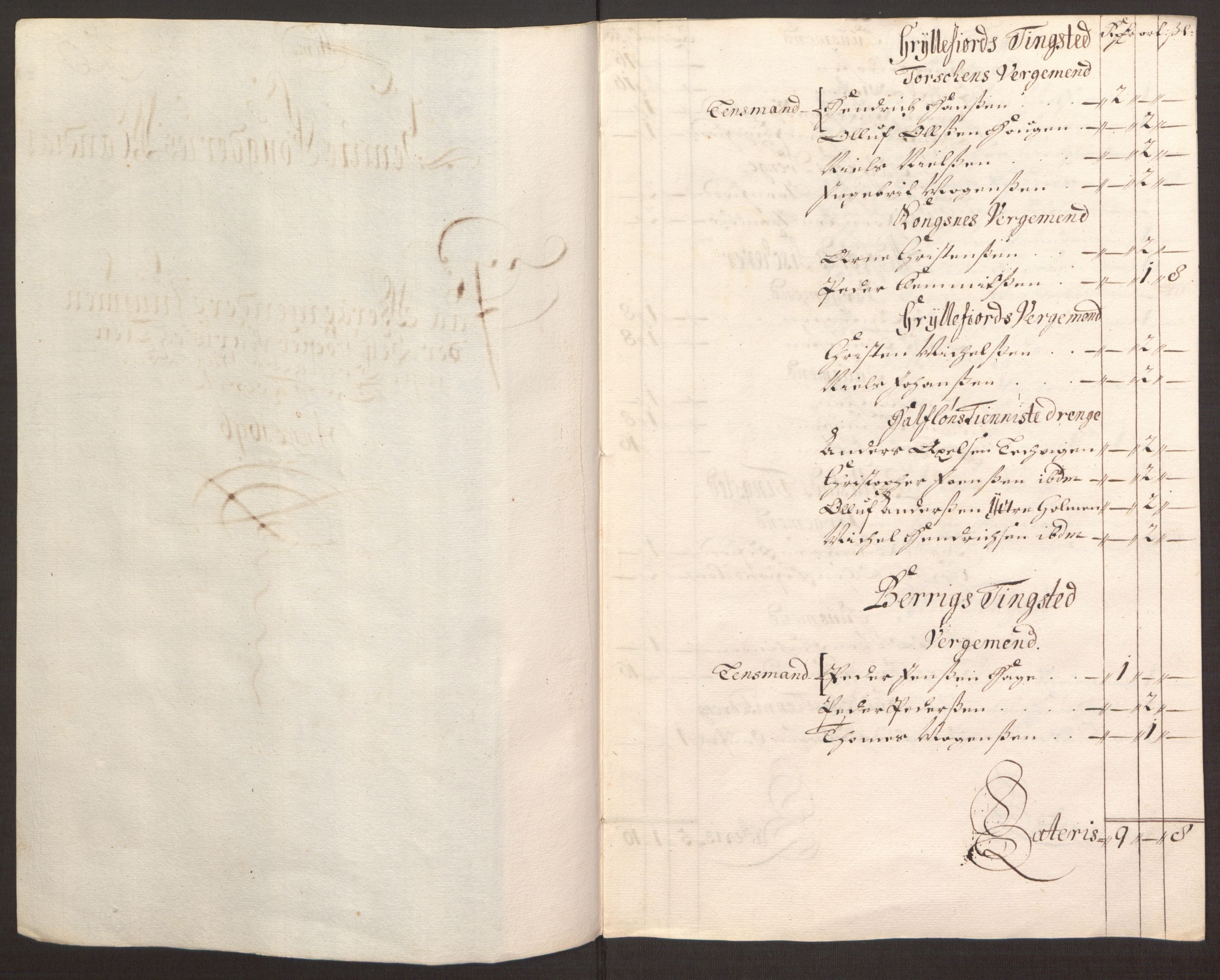 Rentekammeret inntil 1814, Reviderte regnskaper, Fogderegnskap, AV/RA-EA-4092/R68/L4753: Fogderegnskap Senja og Troms, 1694-1696, s. 260