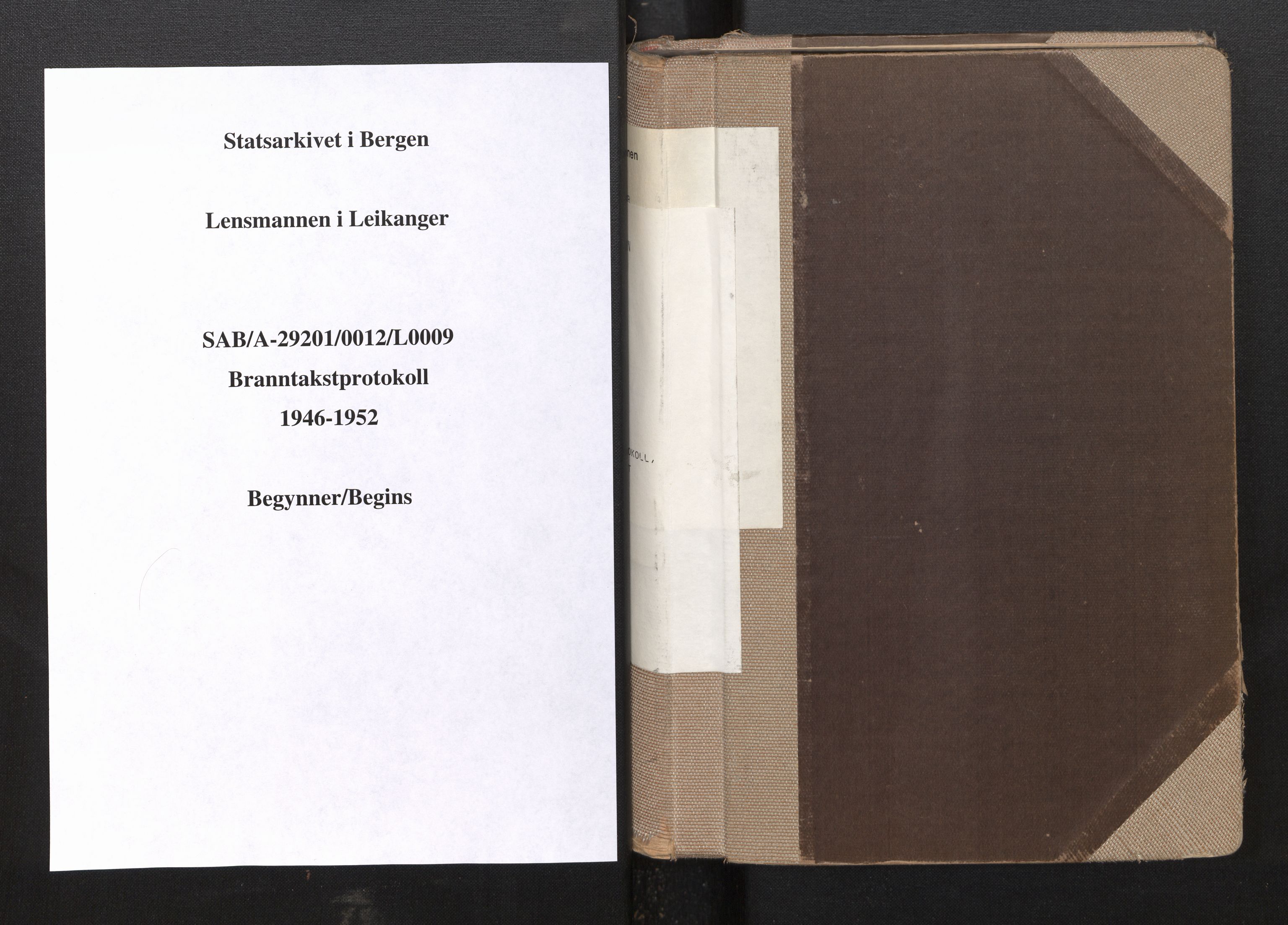 Lensmannen i Leikanger, SAB/A-29201/0012/L0009: Branntakstprotokoll, skjematakst, 1946-1952