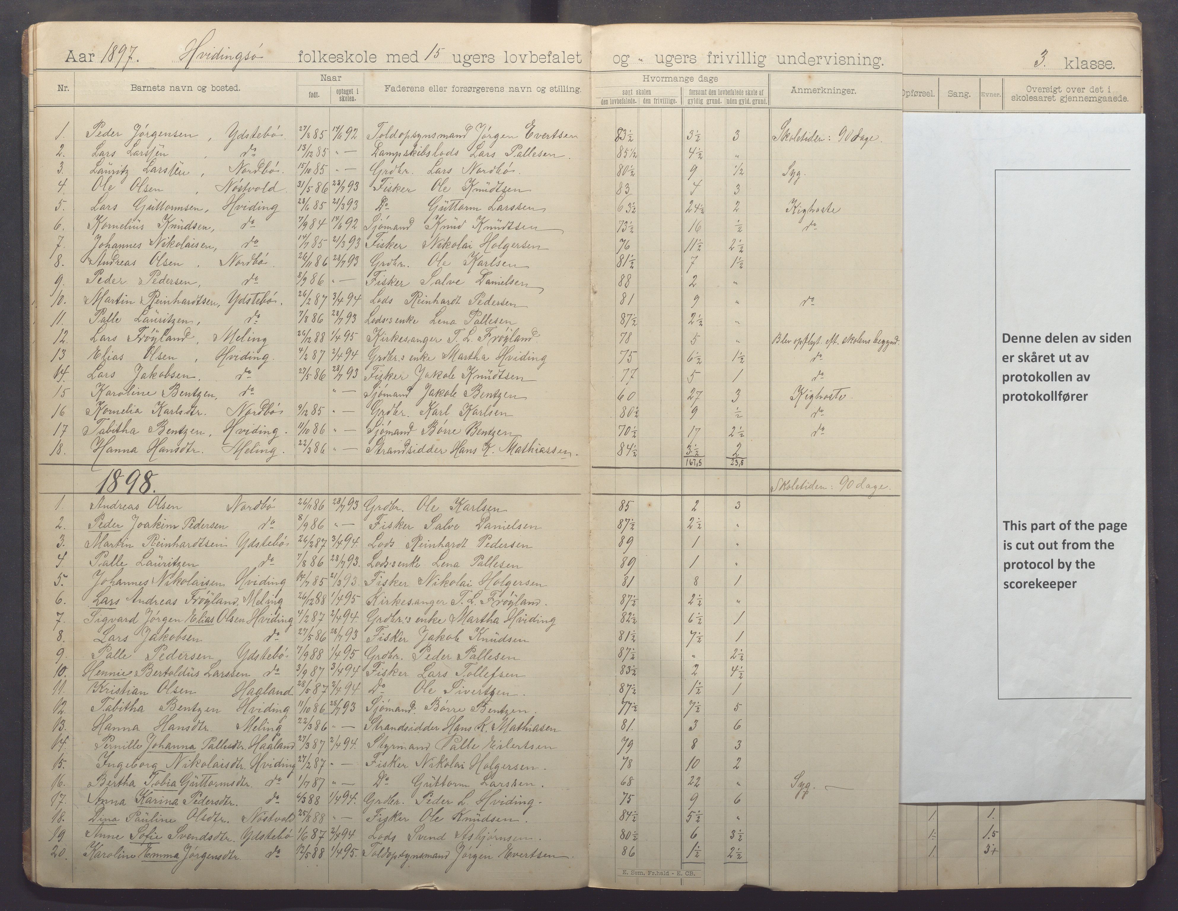 Kvitsøy kommune - Skolestyret, IKAR/K-100574/H/L0002: Skoleprotokoll, 1897-1909, s. 7