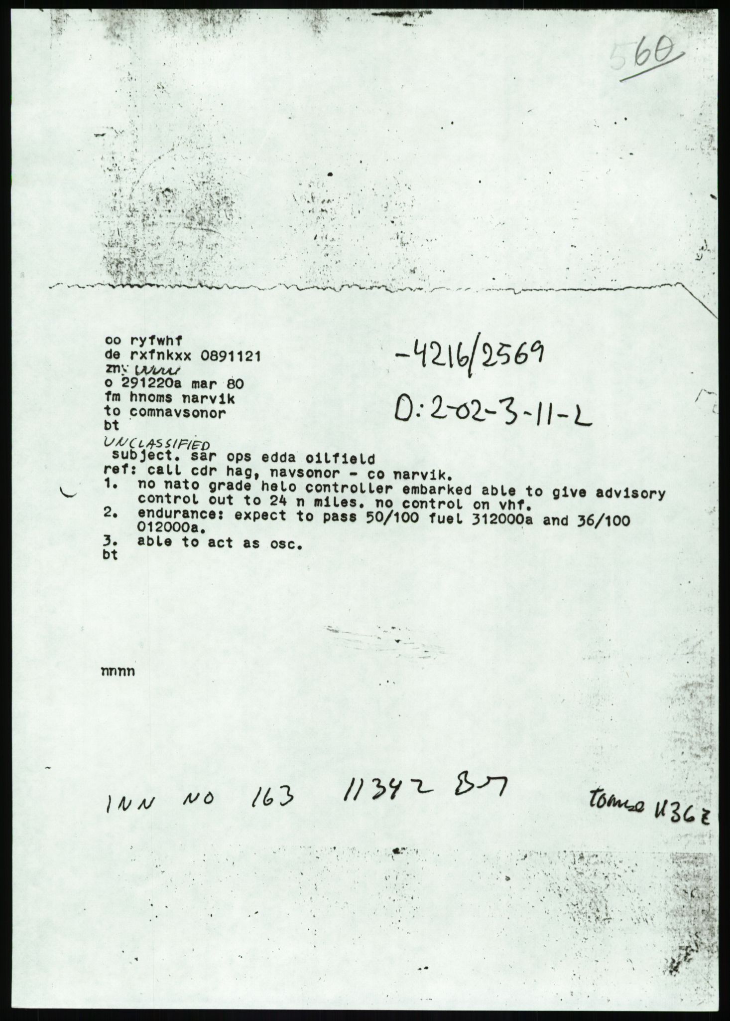 Justisdepartementet, Granskningskommisjonen ved Alexander Kielland-ulykken 27.3.1980, AV/RA-S-1165/D/L0017: P Hjelpefartøy (Doku.liste + P1-P6 av 6)/Q Hovedredningssentralen (Q0-Q27 av 27), 1980-1981, s. 206