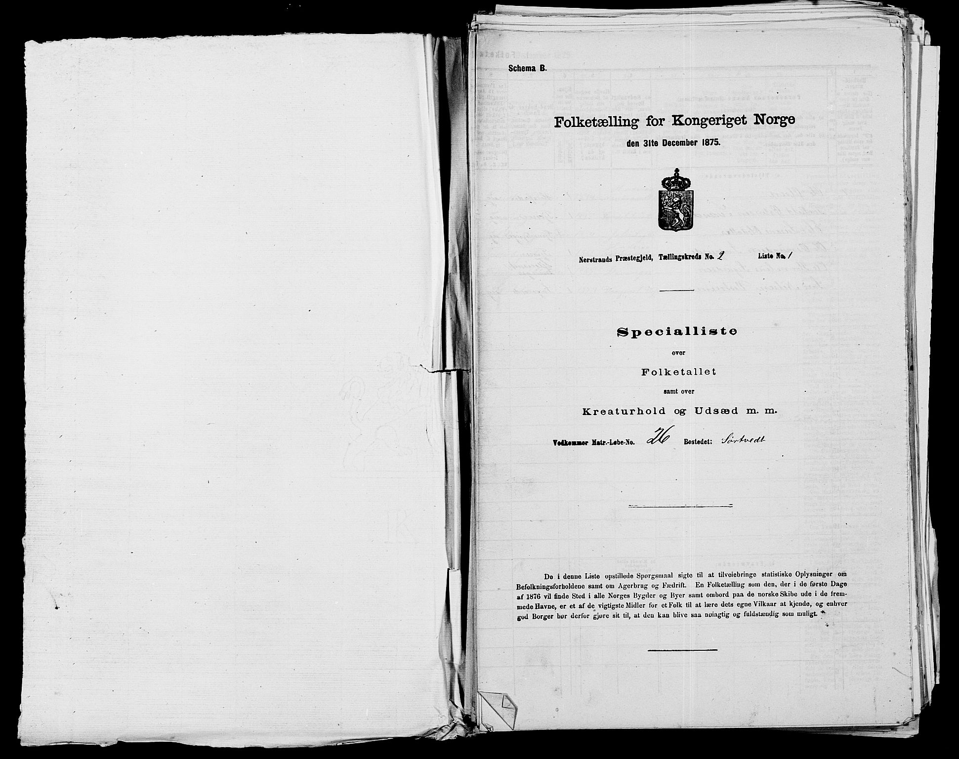 SAST, Folketelling 1875 for 1139P Nedstrand prestegjeld, 1875, s. 549