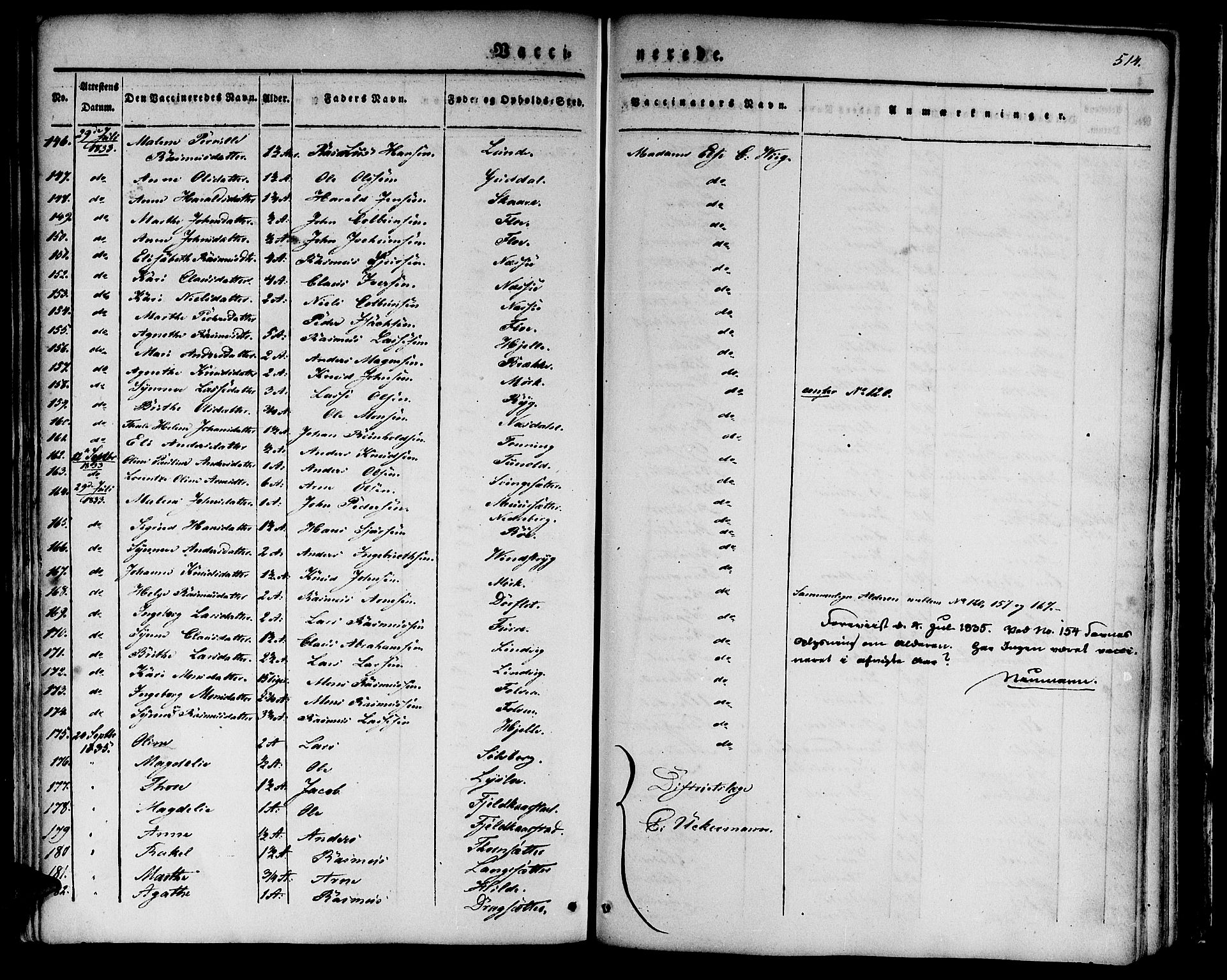 Innvik sokneprestembete, AV/SAB-A-80501: Ministerialbok nr. A 4II, 1832-1846, s. 514