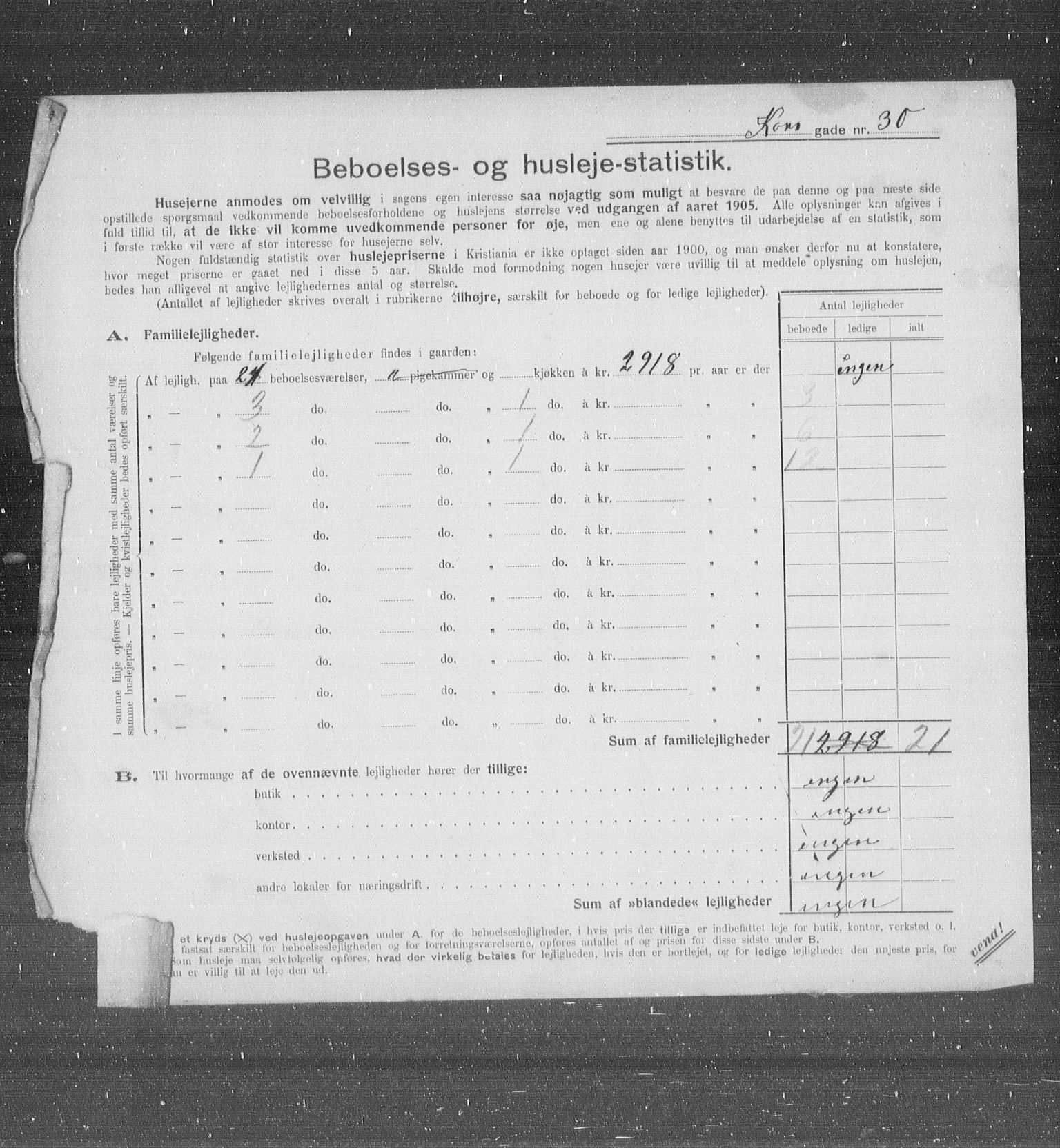 OBA, Kommunal folketelling 31.12.1905 for Kristiania kjøpstad, 1905, s. 28403