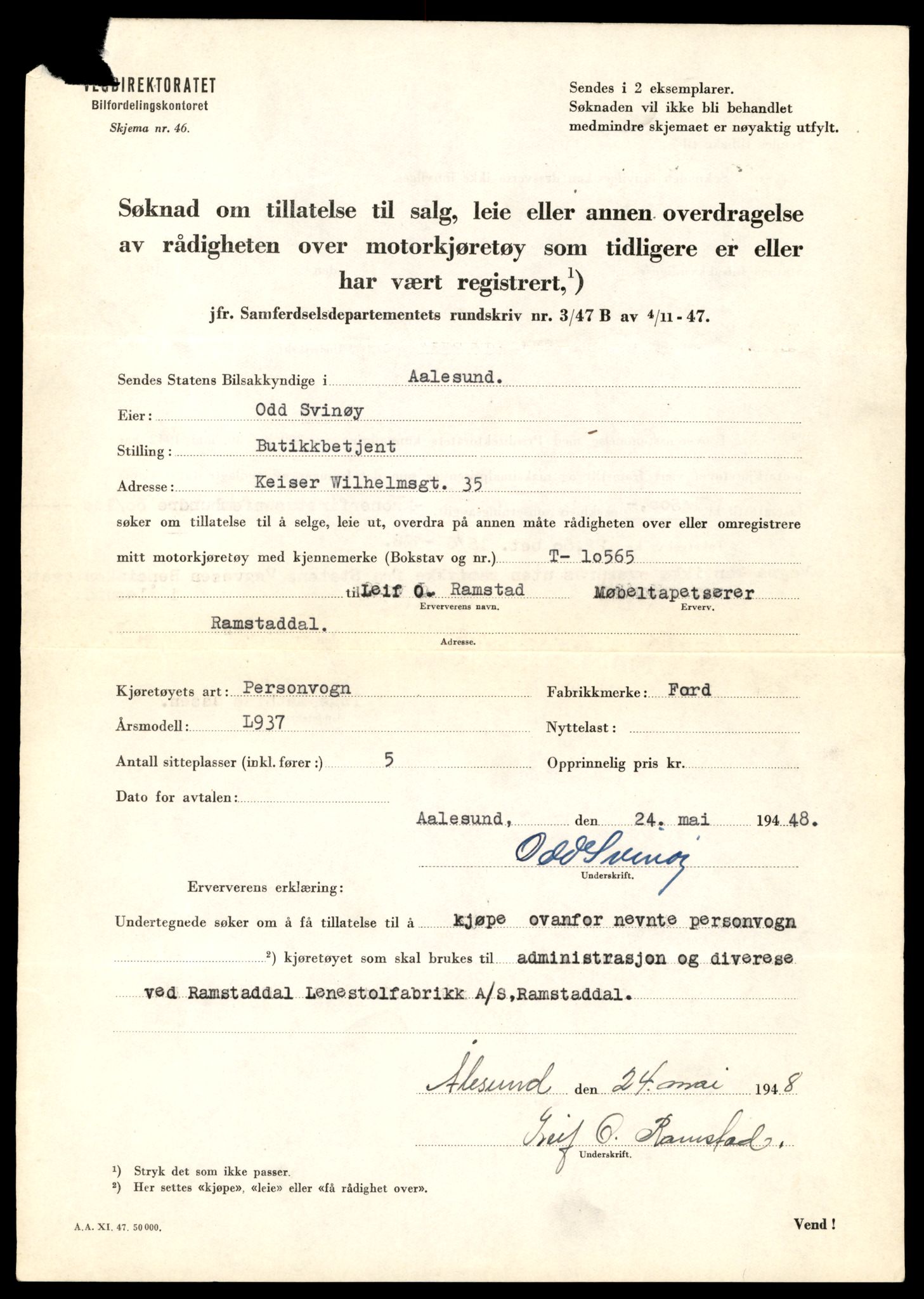 Møre og Romsdal vegkontor - Ålesund trafikkstasjon, AV/SAT-A-4099/F/Fe/L0049: Registreringskort for kjøretøy T 14864 - T 18613, 1927-1998, s. 705
