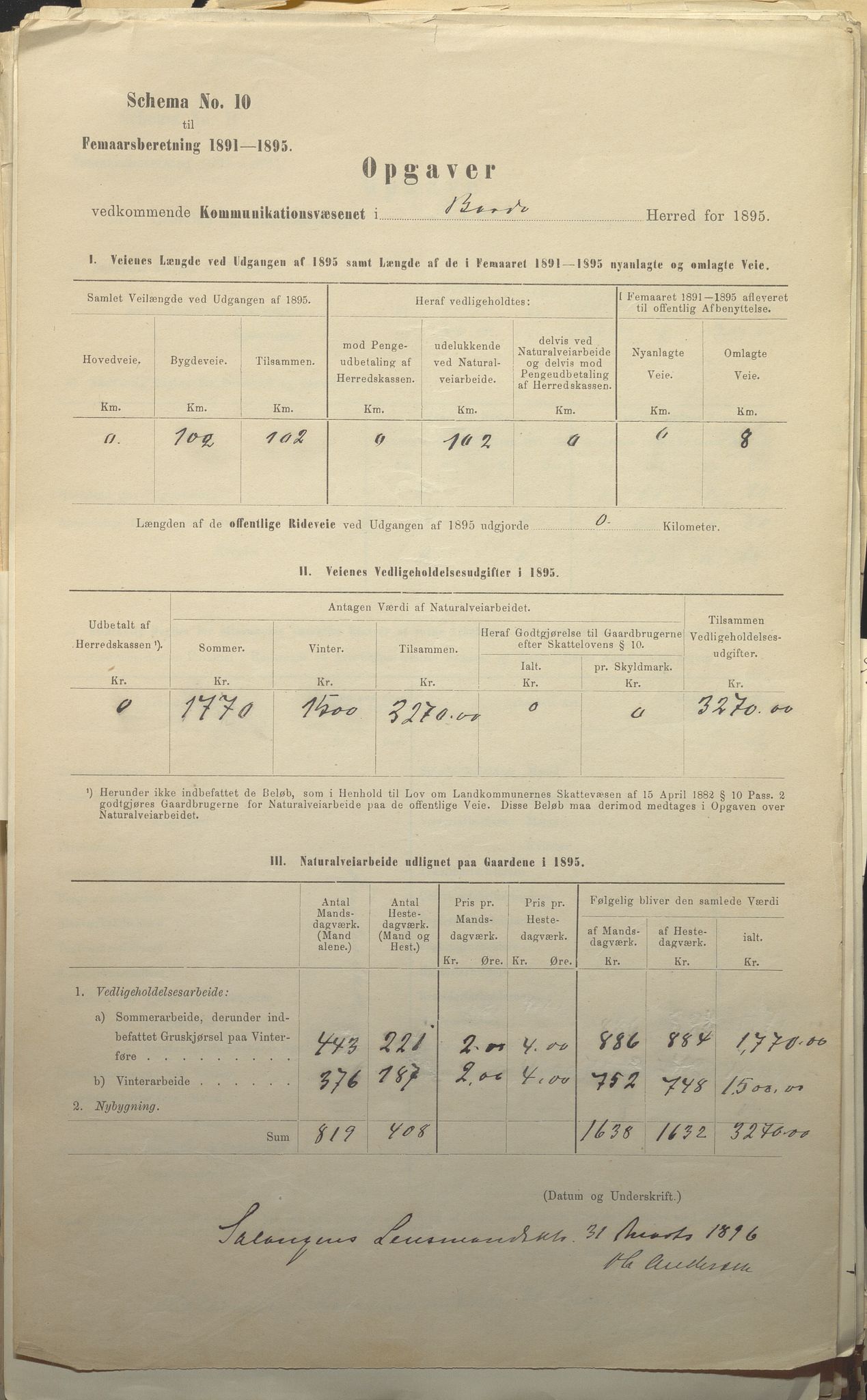 Fylkesmannen i Troms, AV/SATØ-S-0001/A7.25.1/L2072: Femårsberetninger, 1891-1900, s. 62