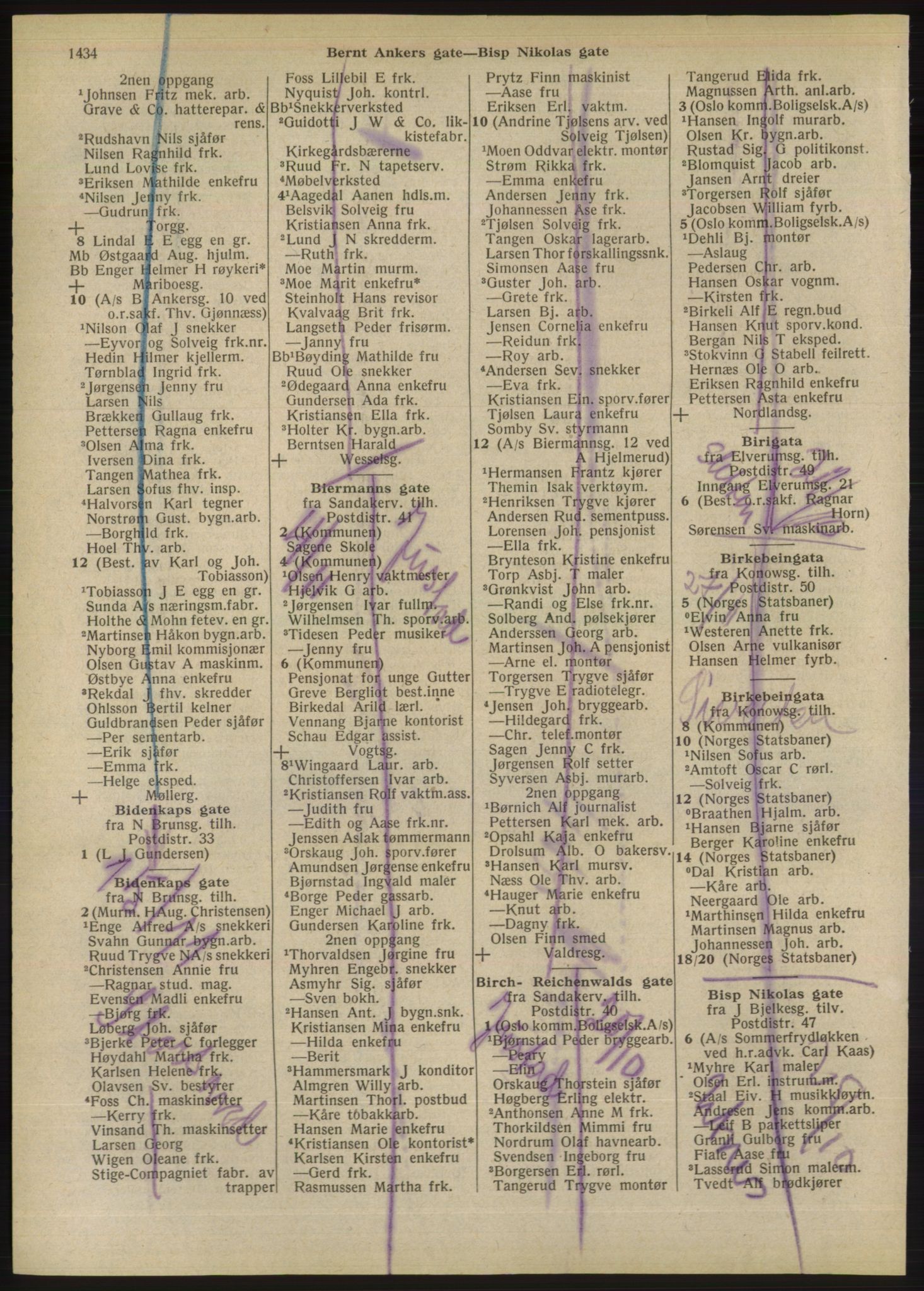 Kristiania/Oslo adressebok, PUBL/-, 1947, s. 1434