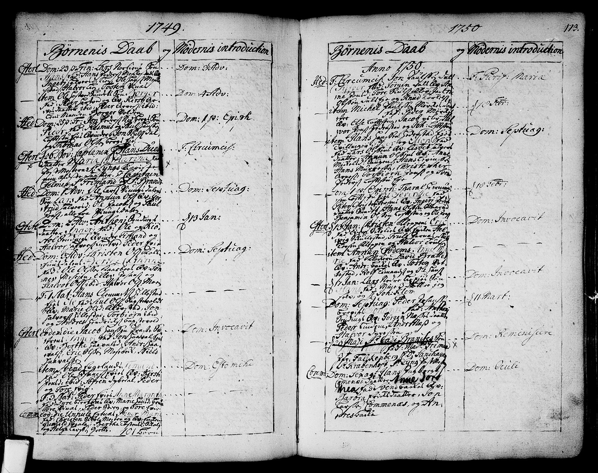 Sandsvær kirkebøker, SAKO/A-244/F/Fa/L0002a: Ministerialbok nr. I 2, 1725-1809, s. 173