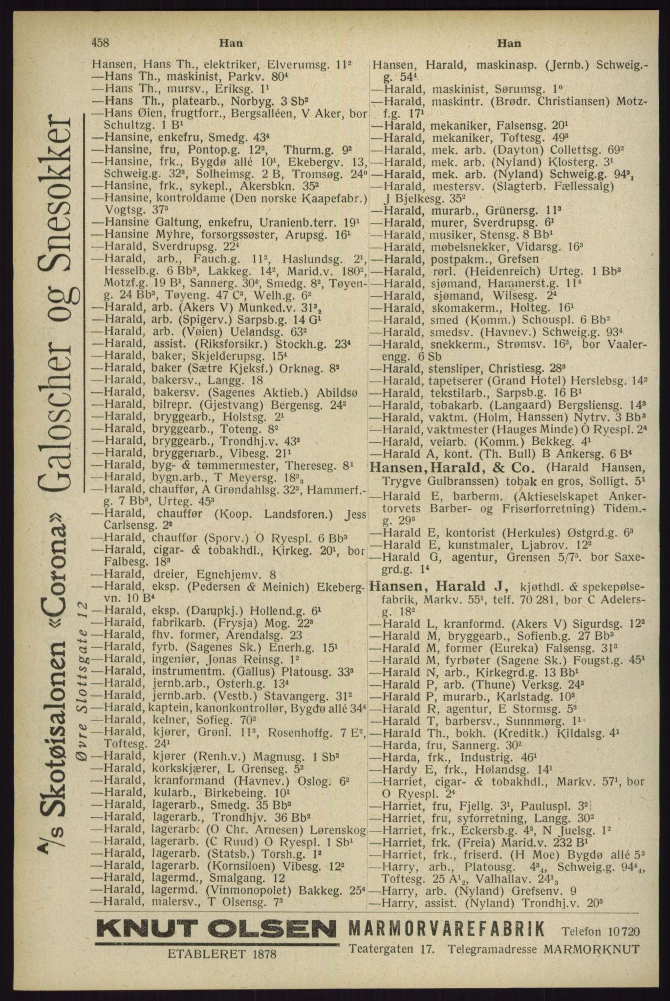 Kristiania/Oslo adressebok, PUBL/-, 1929, s. 458