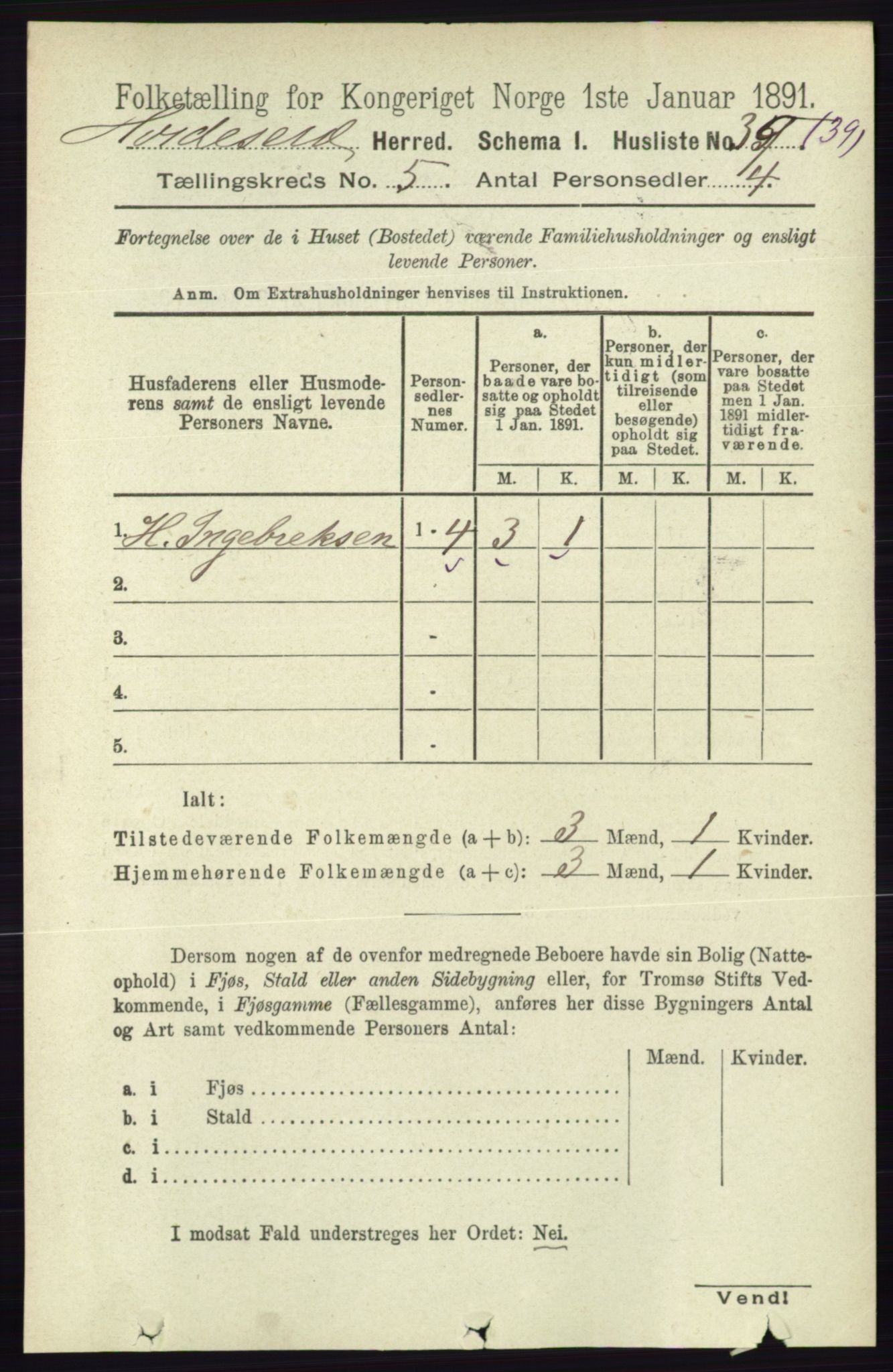 RA, Folketelling 1891 for 0829 Kviteseid herred, 1891, s. 900