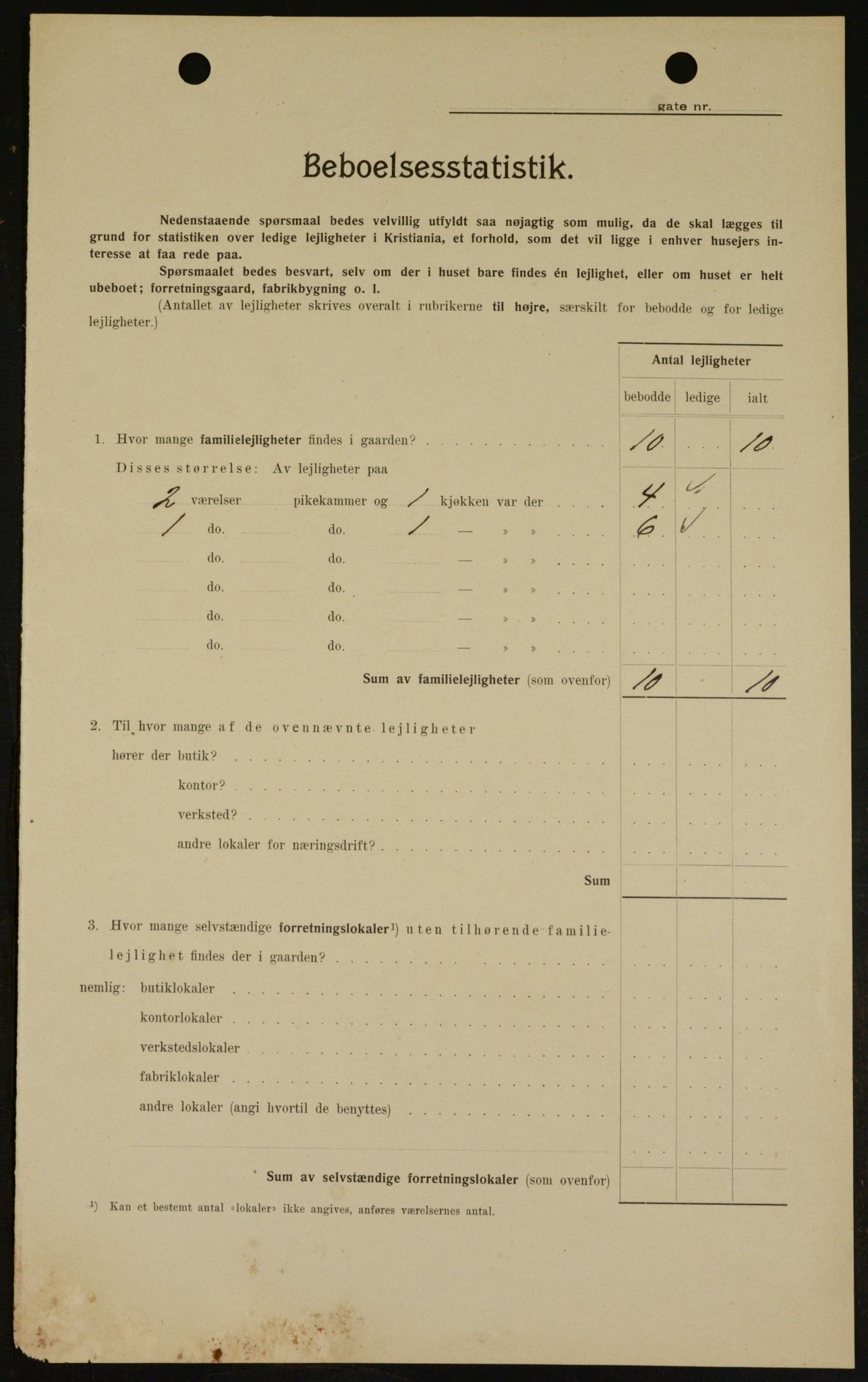 OBA, Kommunal folketelling 1.2.1909 for Kristiania kjøpstad, 1909, s. 40041